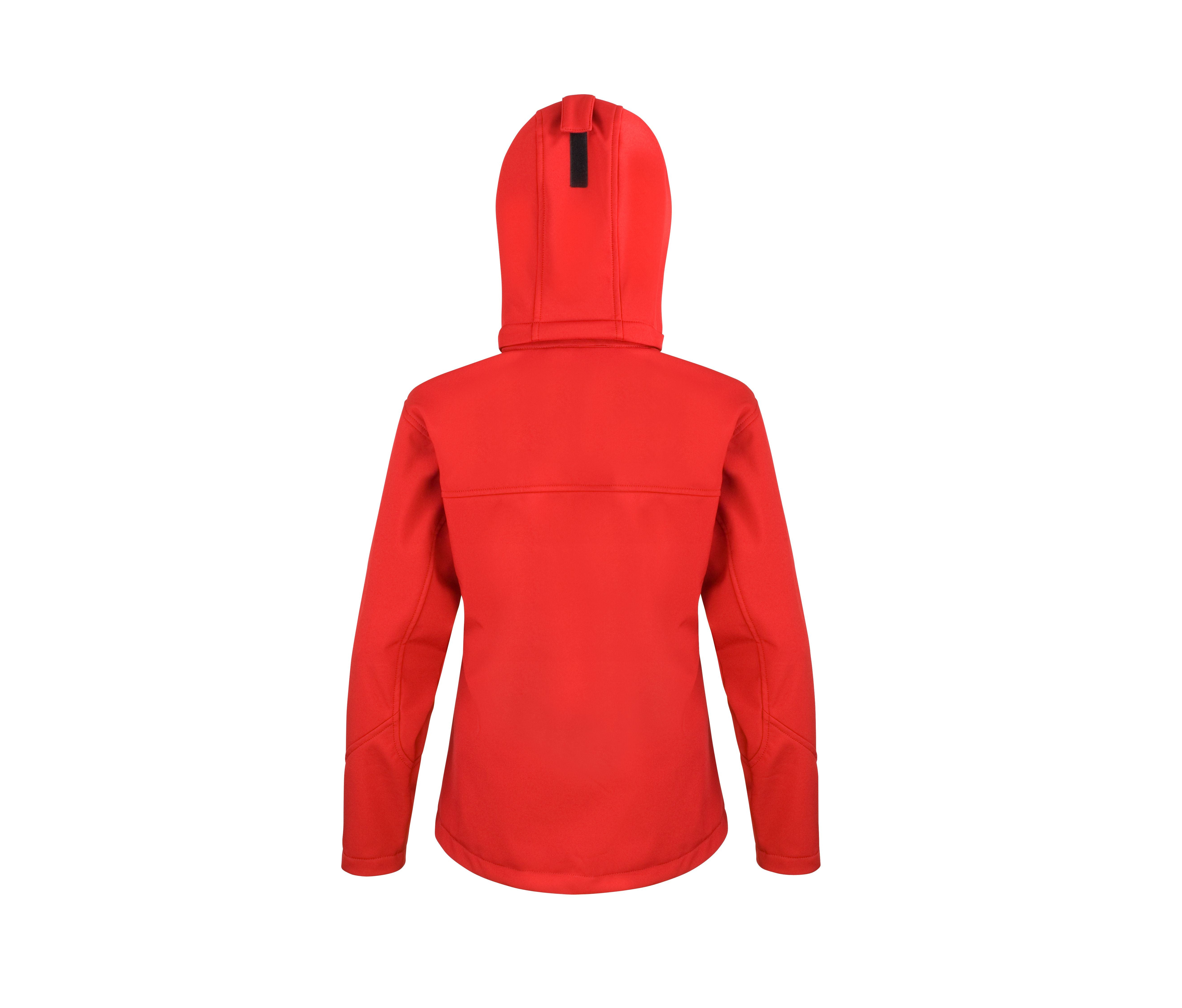 Veste Softshell Femme à Capuche - Red/black
