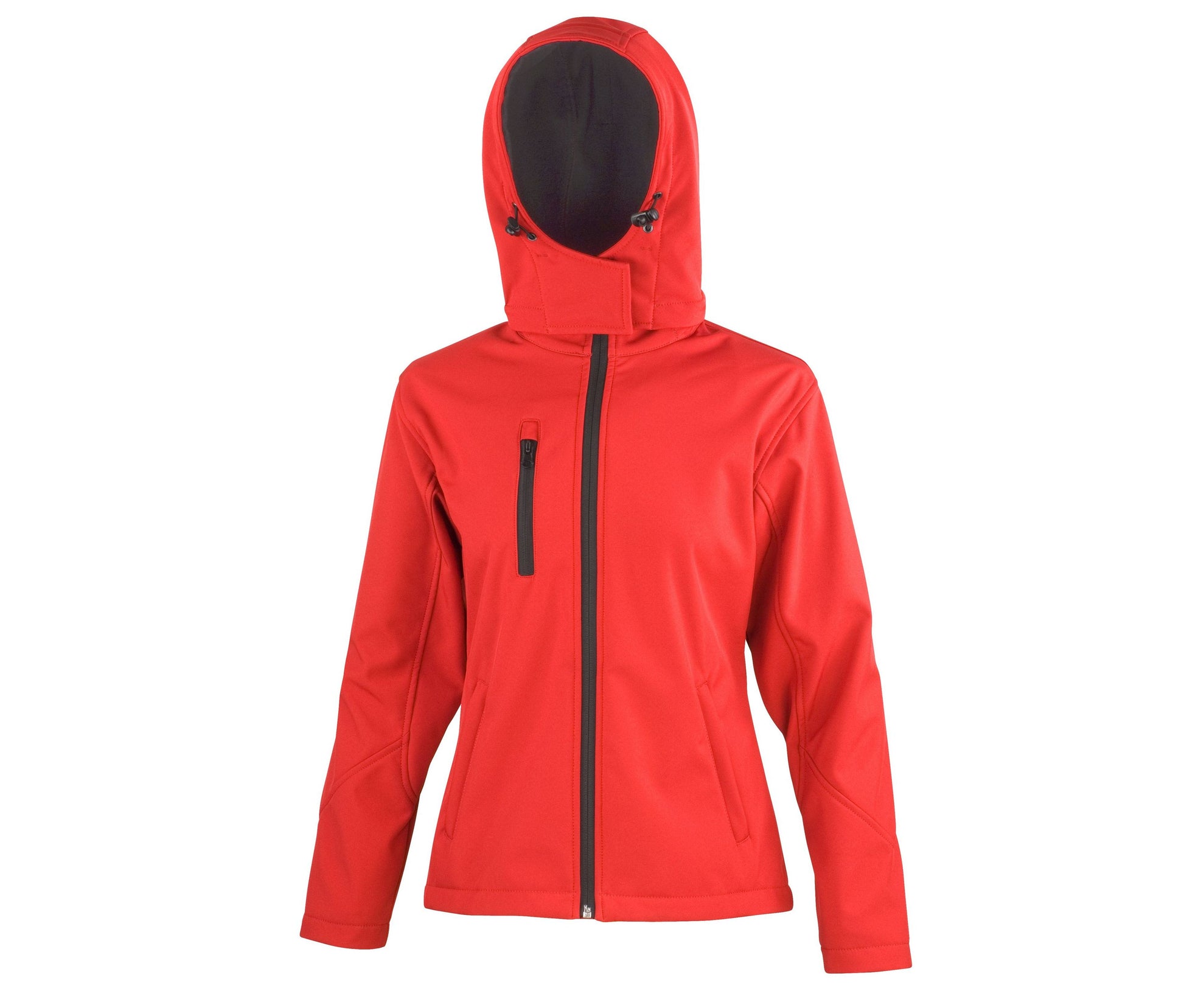 Veste Softshell Femme à Capuche - Red/black