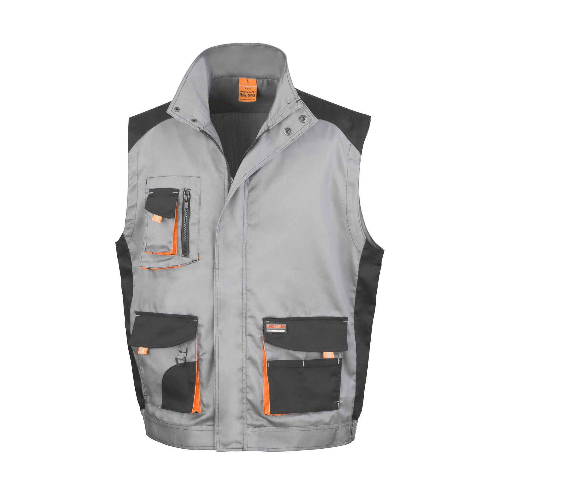 Bodywarmer de Travail Lite - Grey/black/orange
