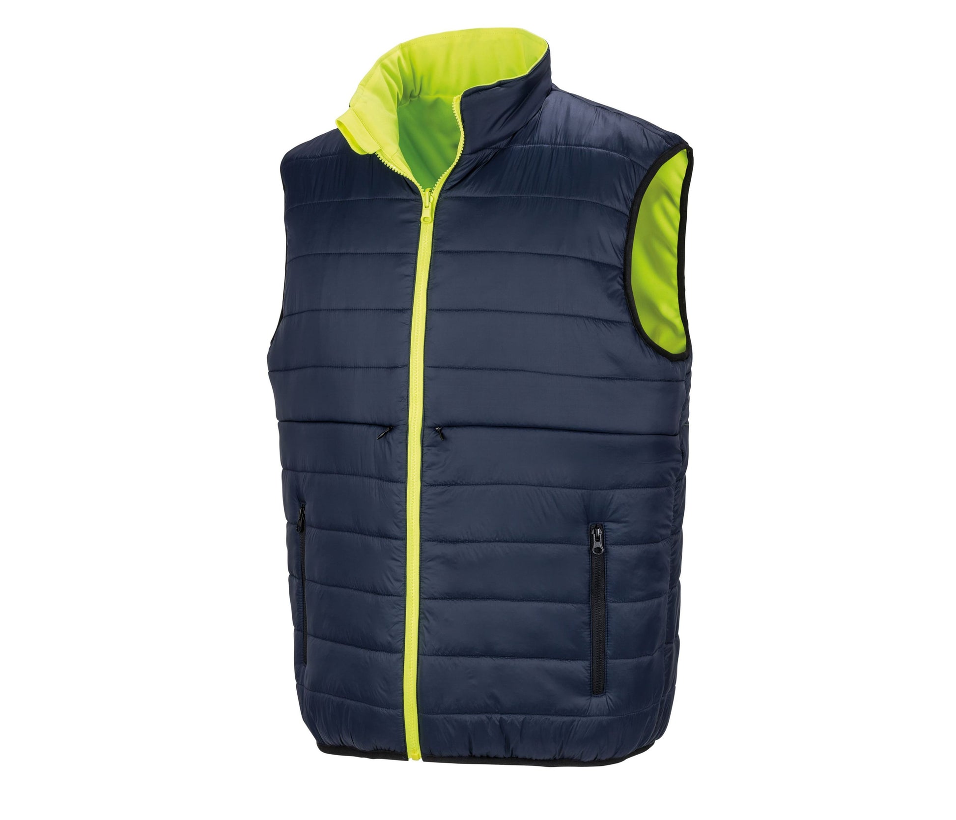 Bodywarmer Réversible - Fluorescent Yellow / Navy