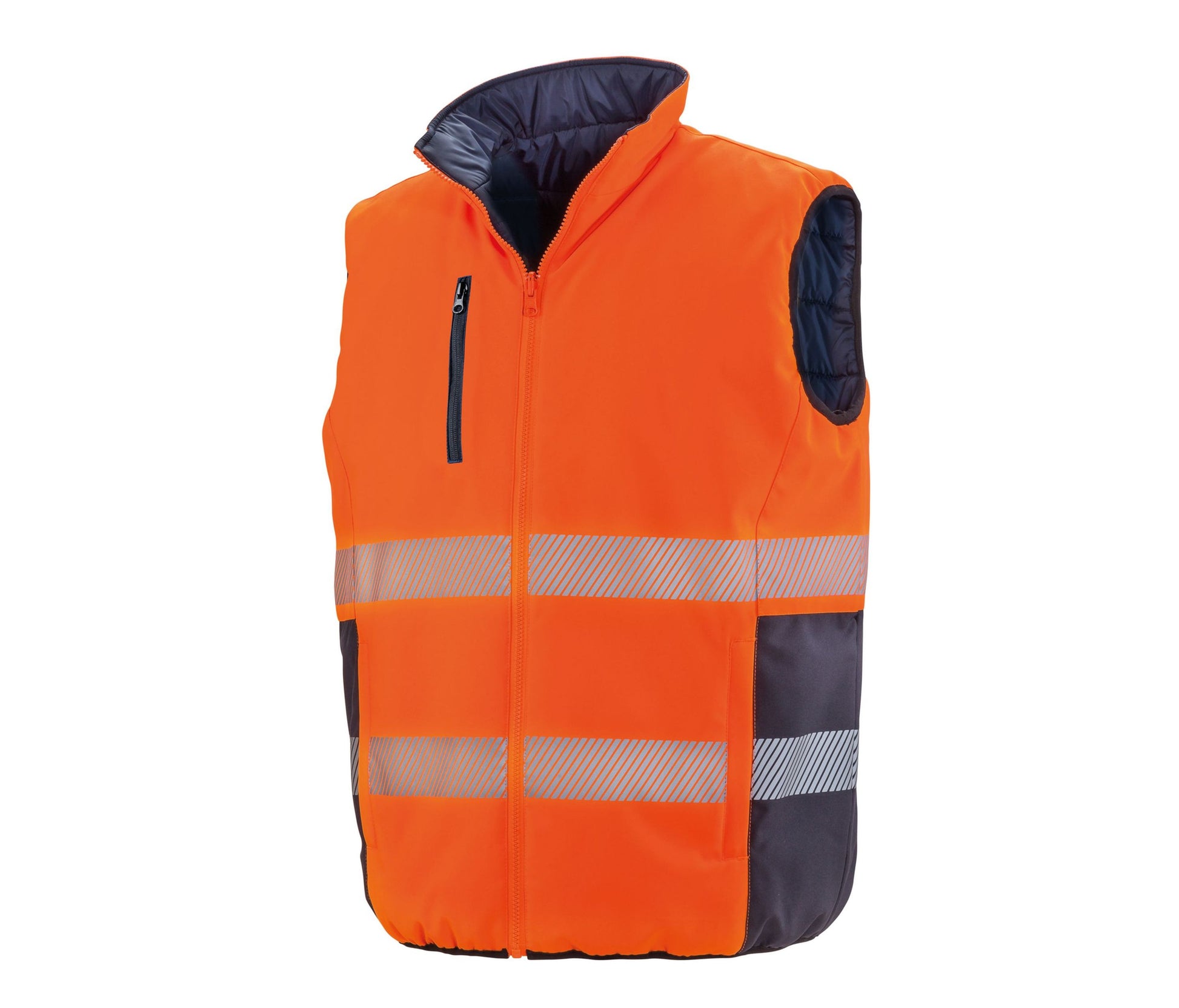 Bodywarmer Réversible - Fluorescent Orange/navy