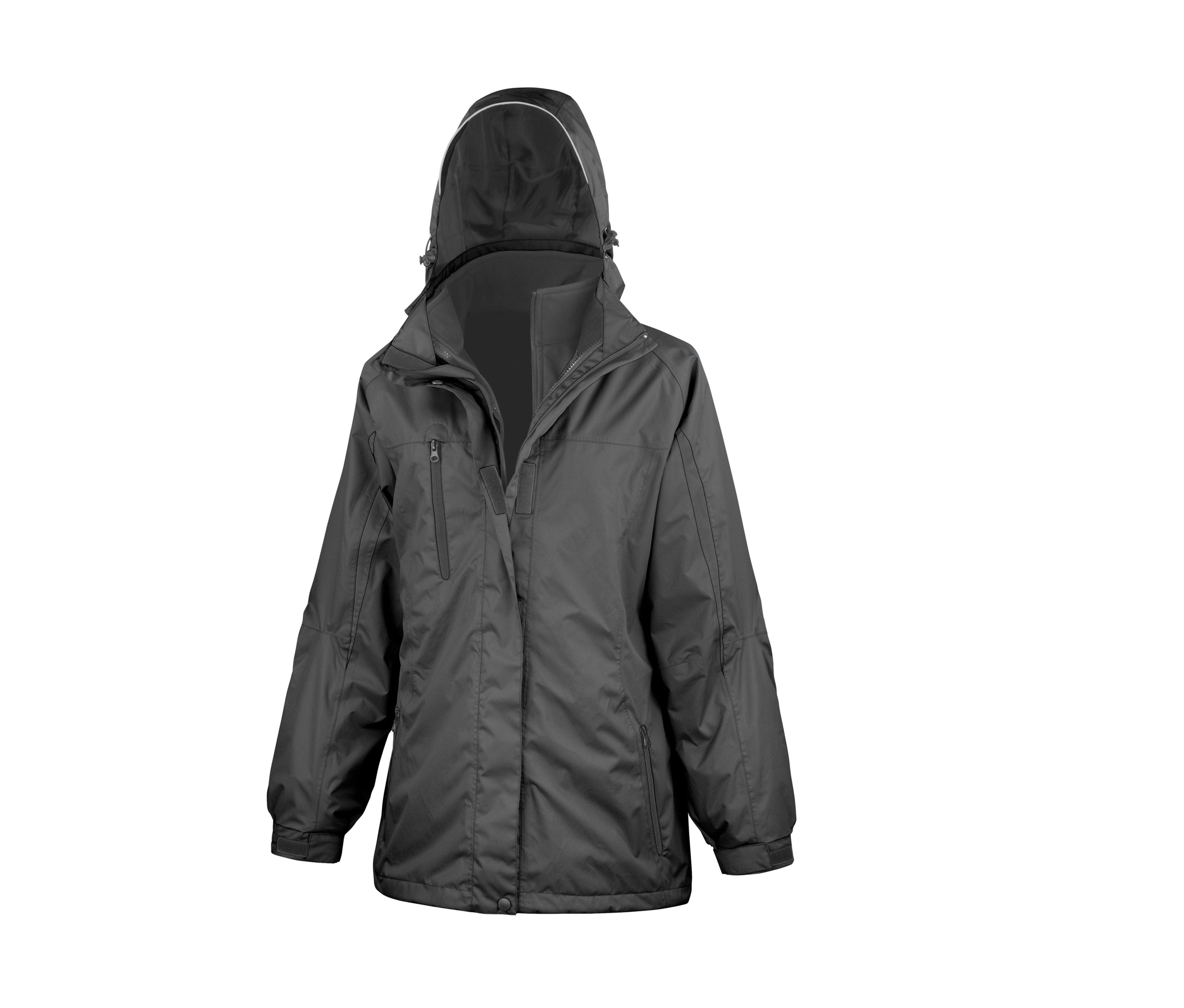 Parka Femme 3 en 1 Avec Softshell - Black