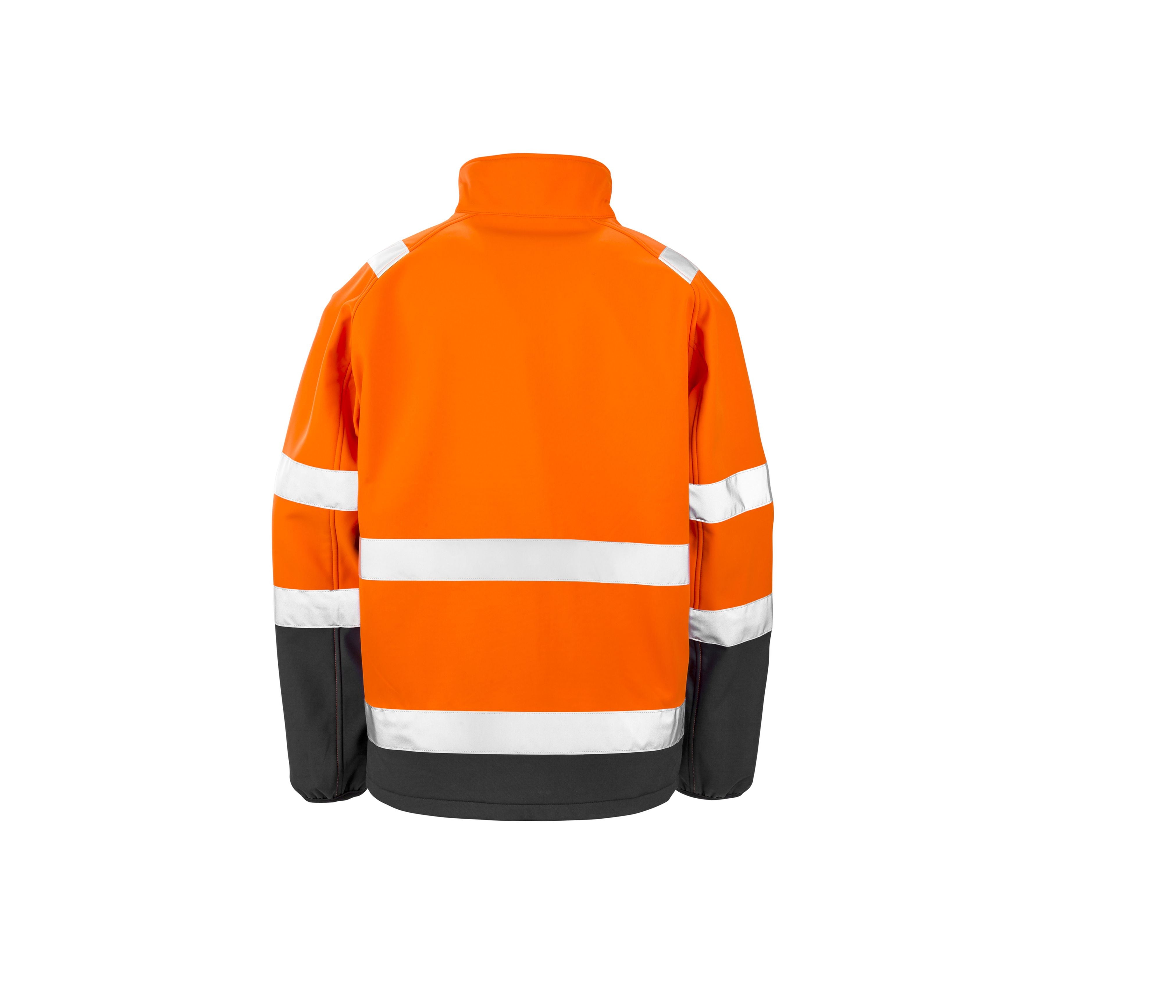 Veste Softshell de Travail Visibilité Augmentée - Fluorescent Orange/black