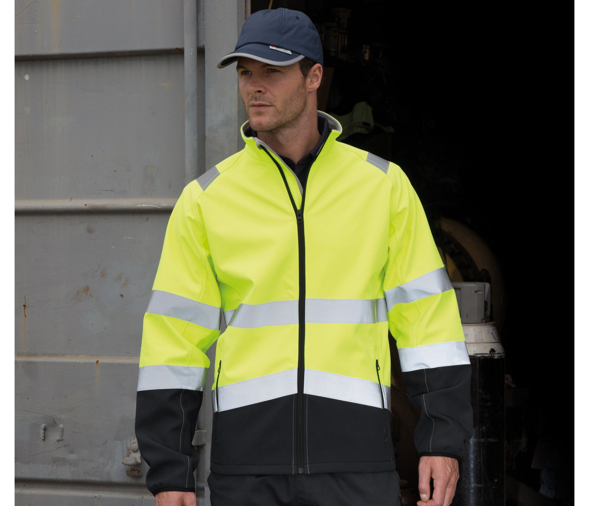 Veste Softshell de travail visibilité augmentée
