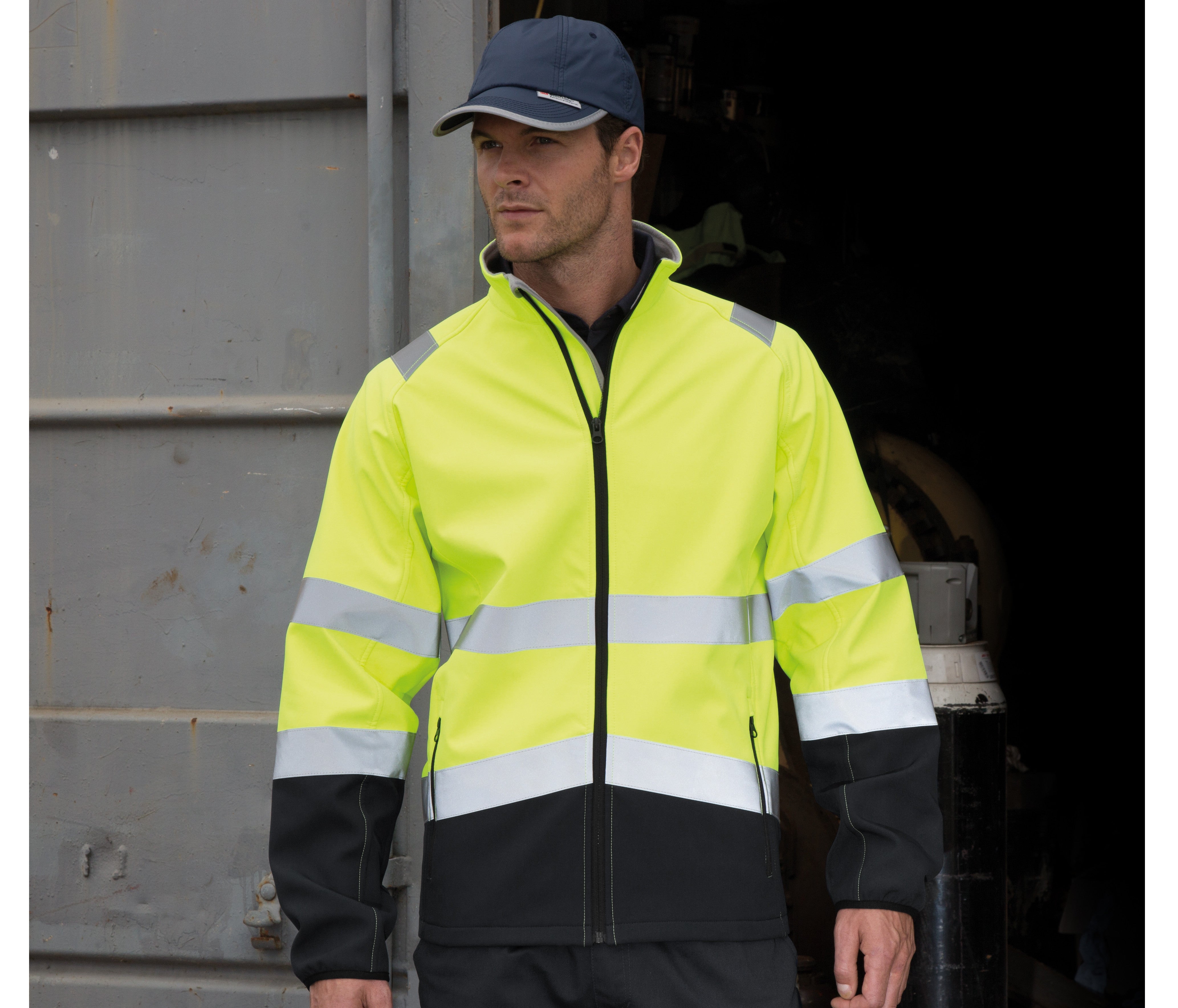 Veste Softshell de travail visibilité augmentée