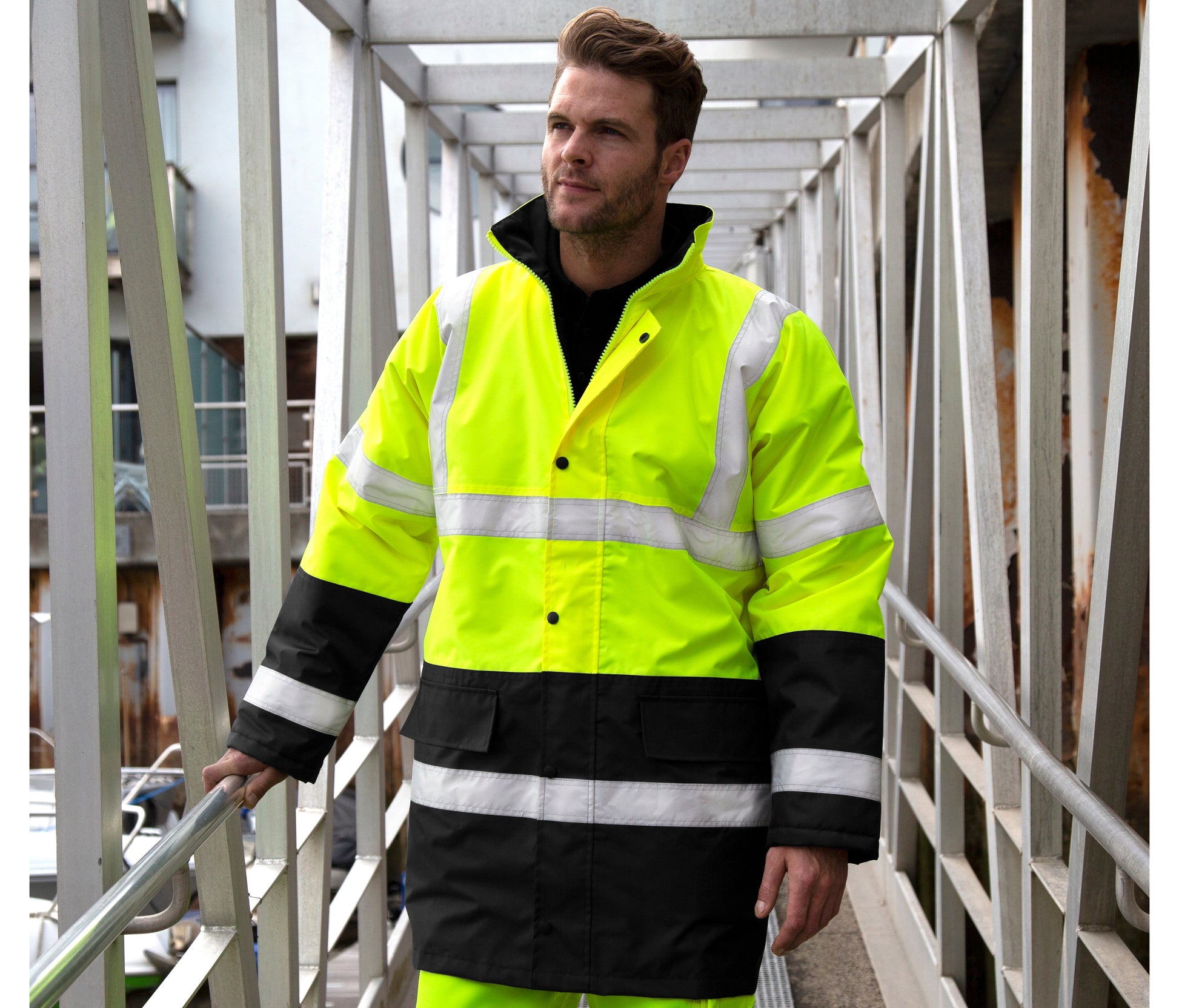 Parka de sécurité bicolore