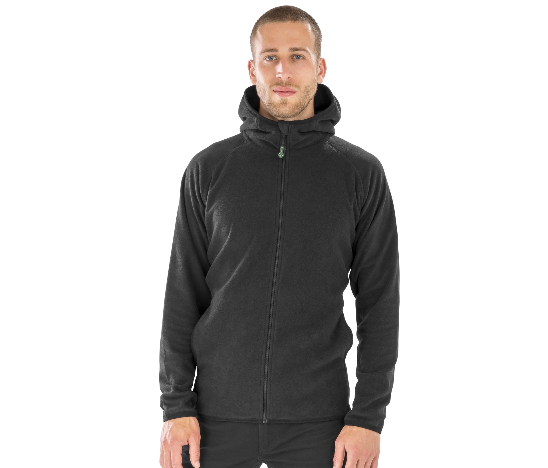 Polaire capuche en polyester recyclé