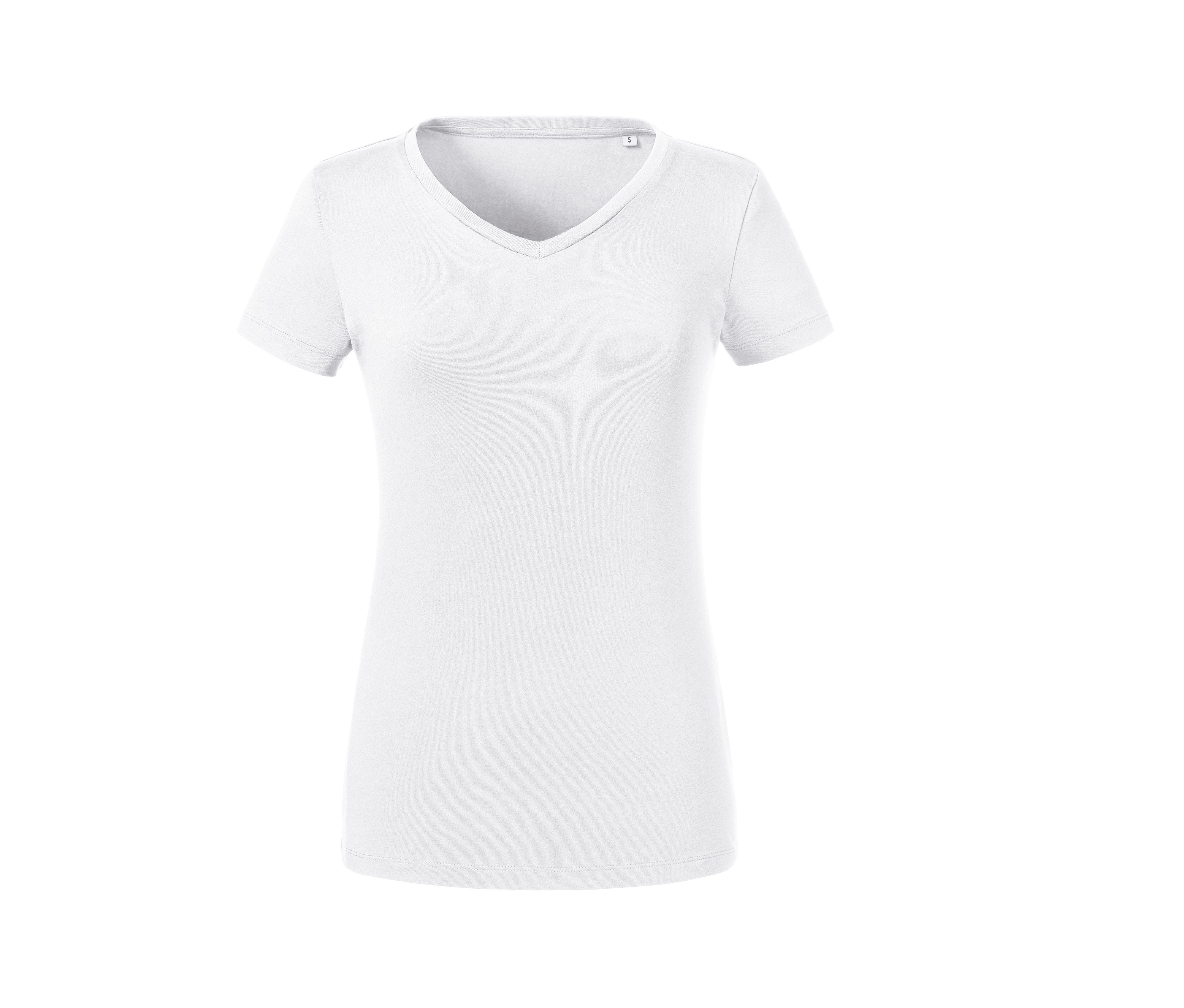 Tee-Shirt Organique Col V Femme - White