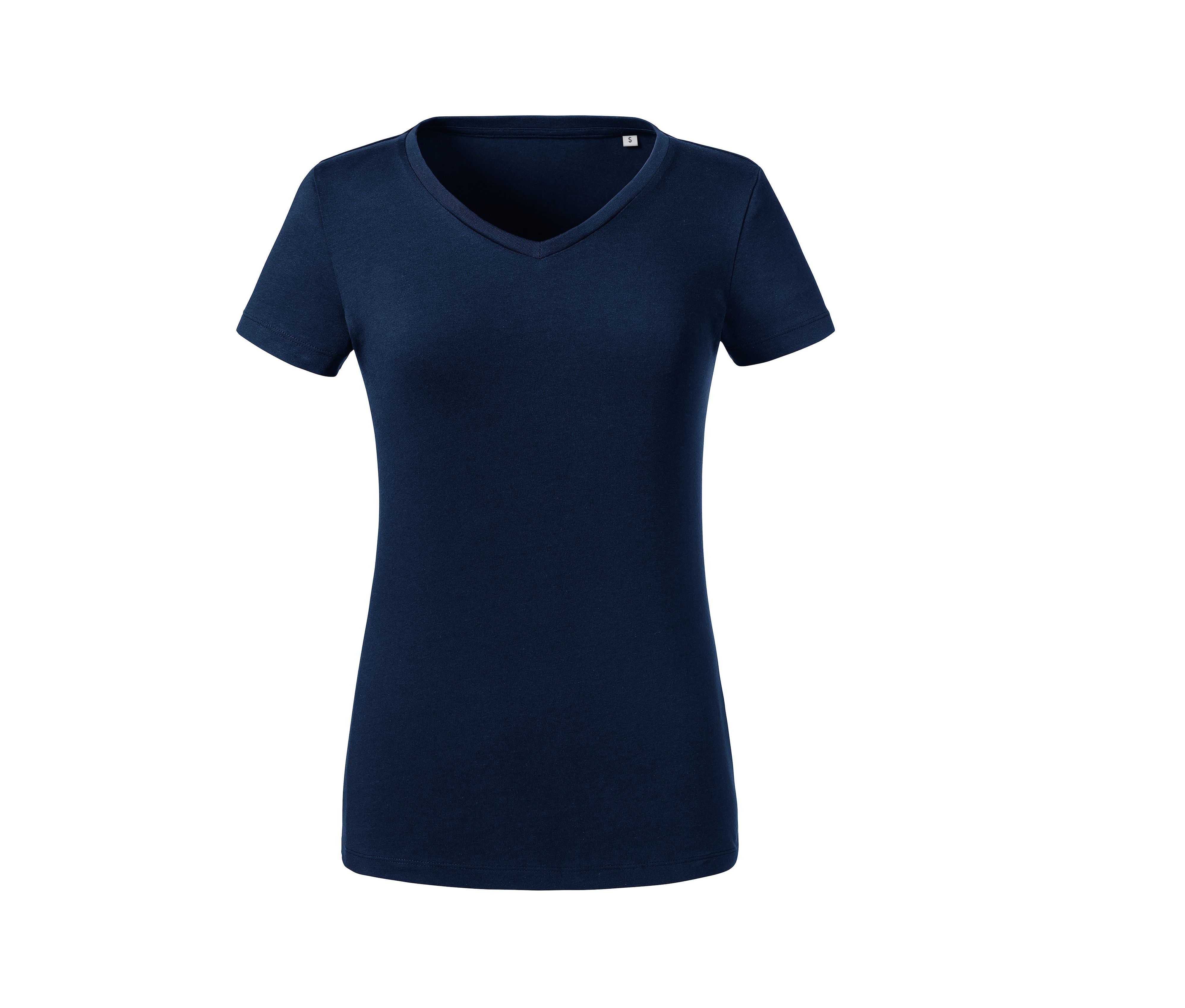 Tee-Shirt Organique Col V Femme - French Navy