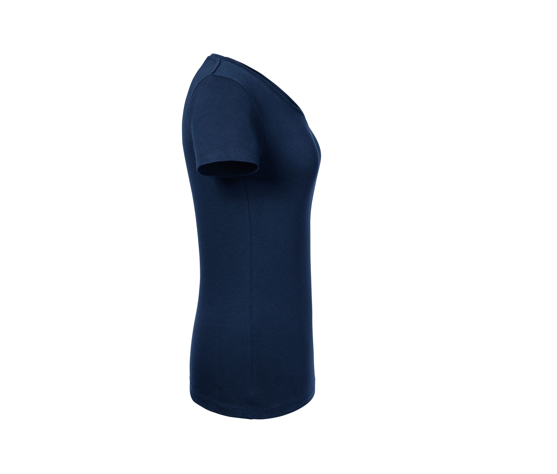 Tee-Shirt Organique Col V Femme - French Navy