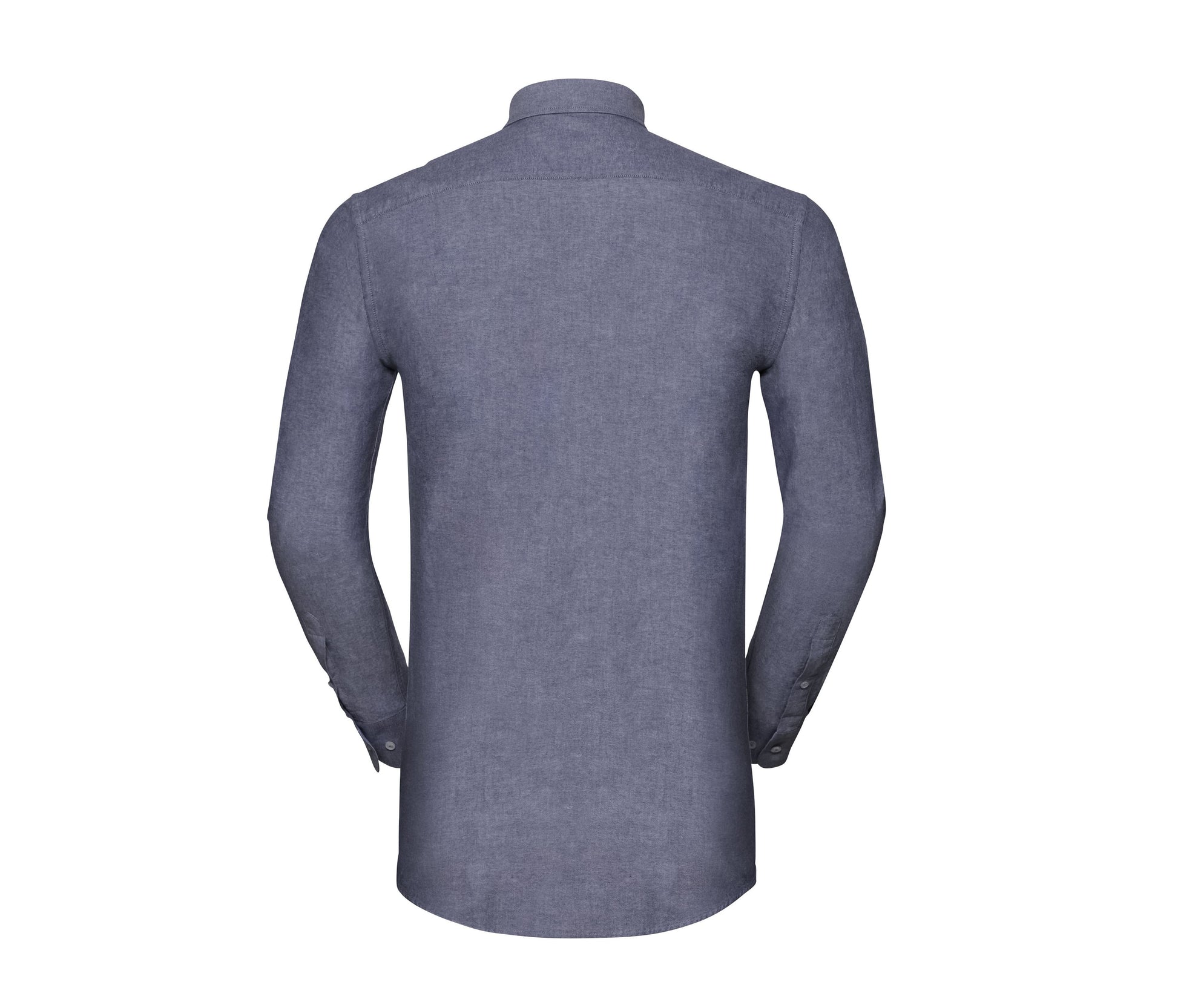 Men's Long Sleeve Tailored Washed Oxford Shirt - Oxford Navy/oxford Blue