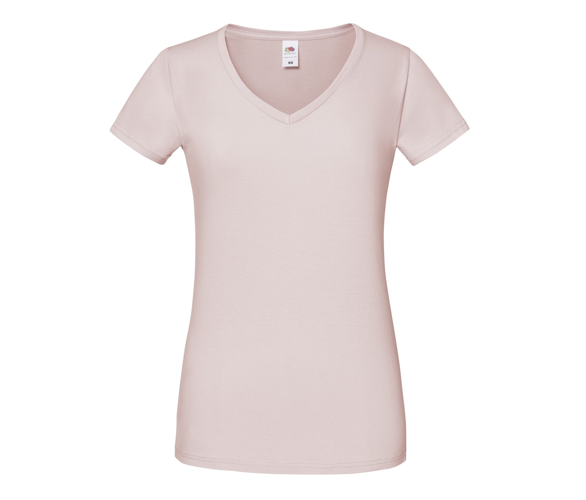 Tee-Shirt Femme Col V - Powder Rose