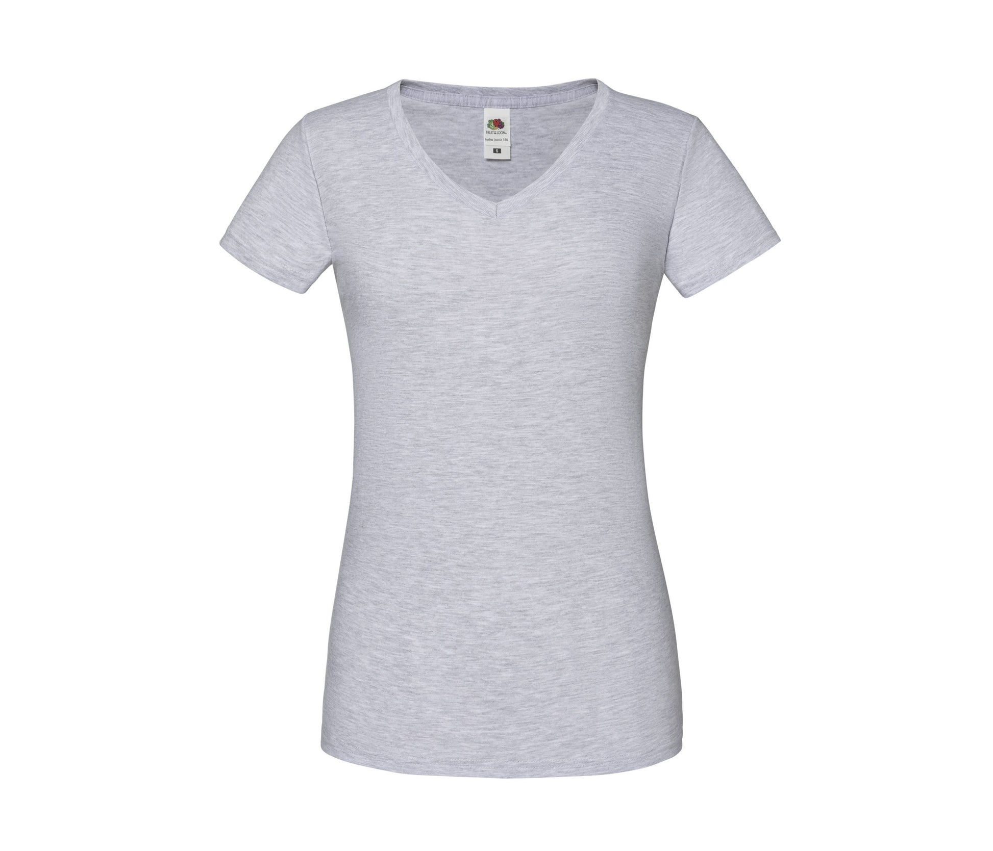 Tee-Shirt Femme Col V - Heather Grey