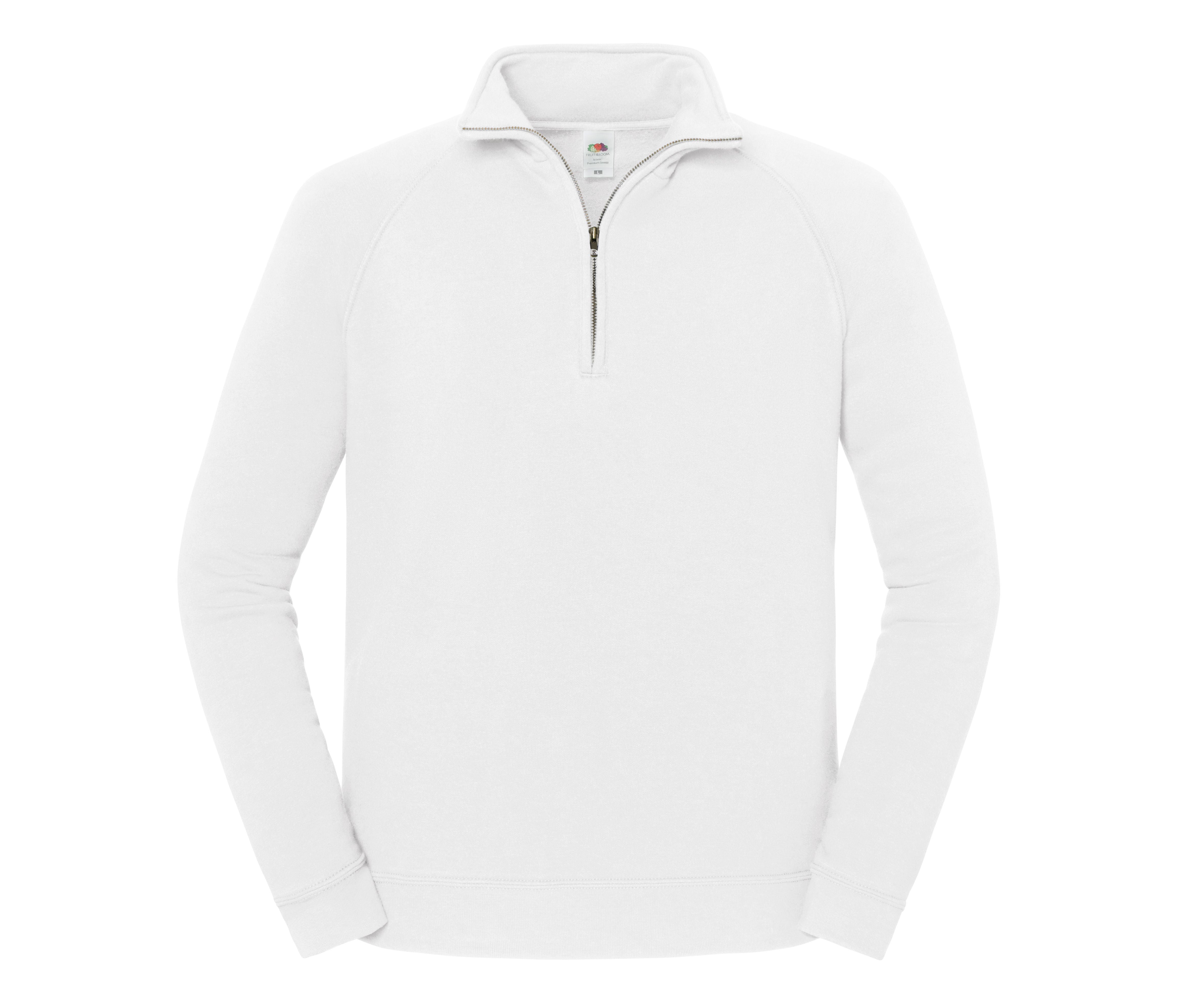 Sweat Col Zippé - White