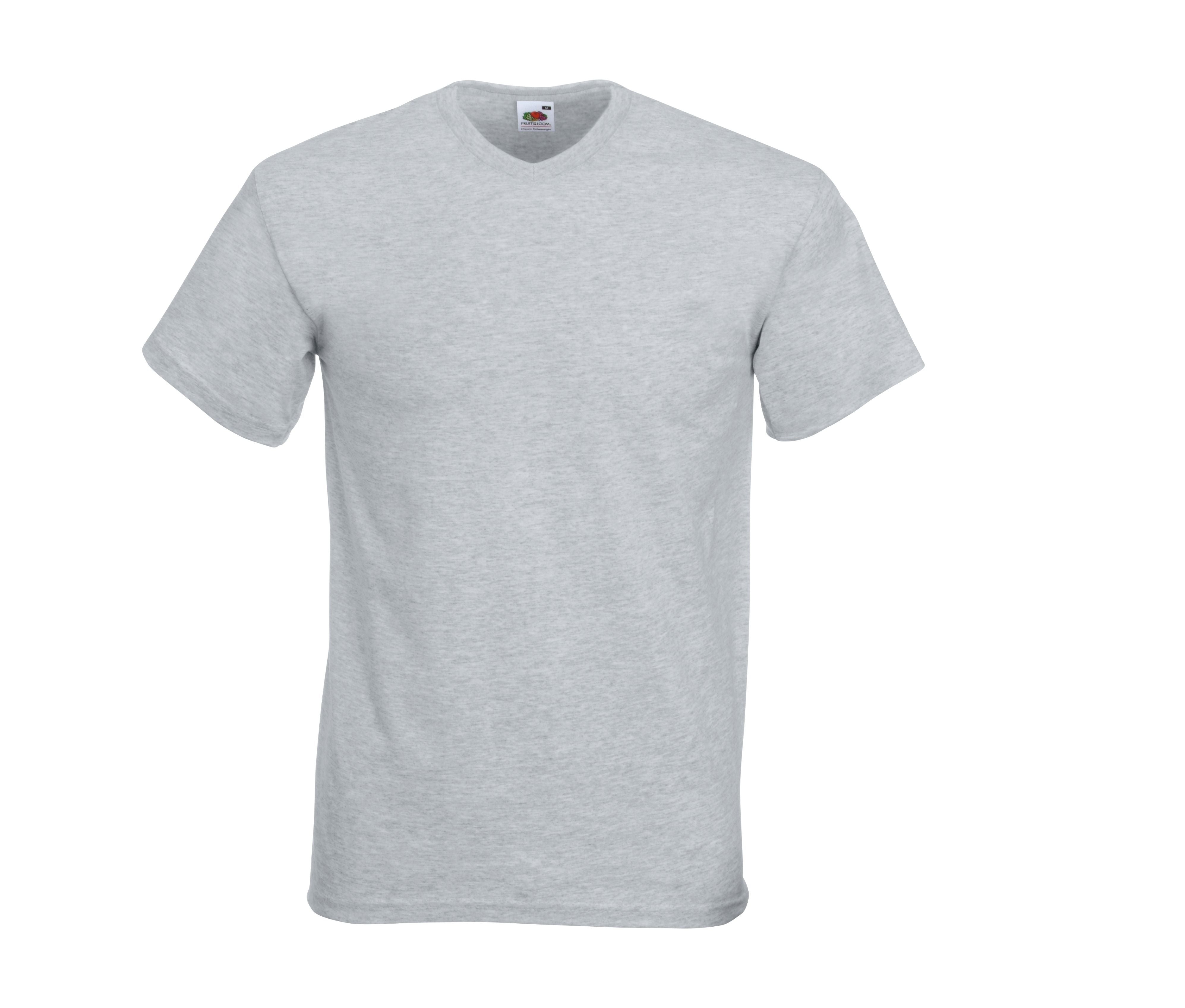 Tee-Shirt Col V - Heather Grey