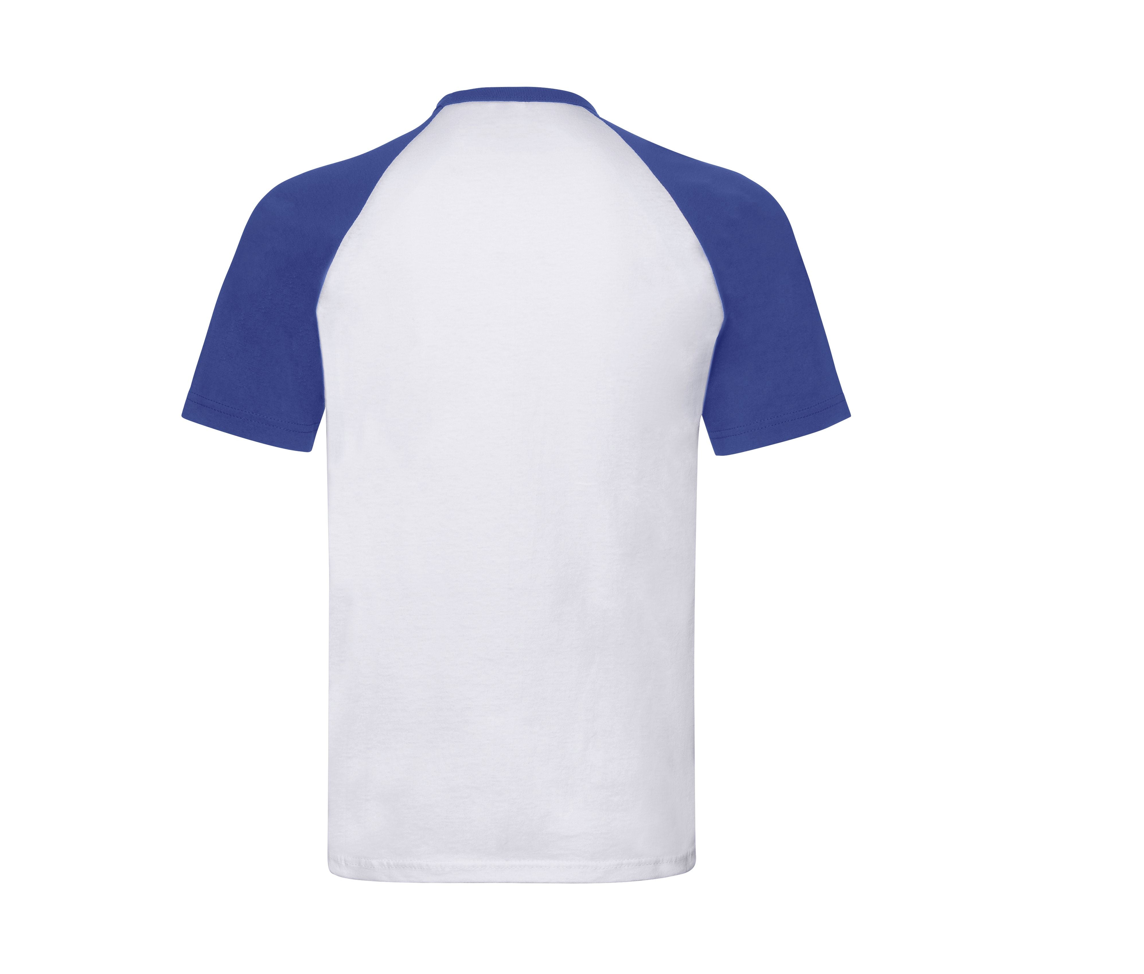 Tee-Shirt Baseball Manches Courtes - White/royal Blue
