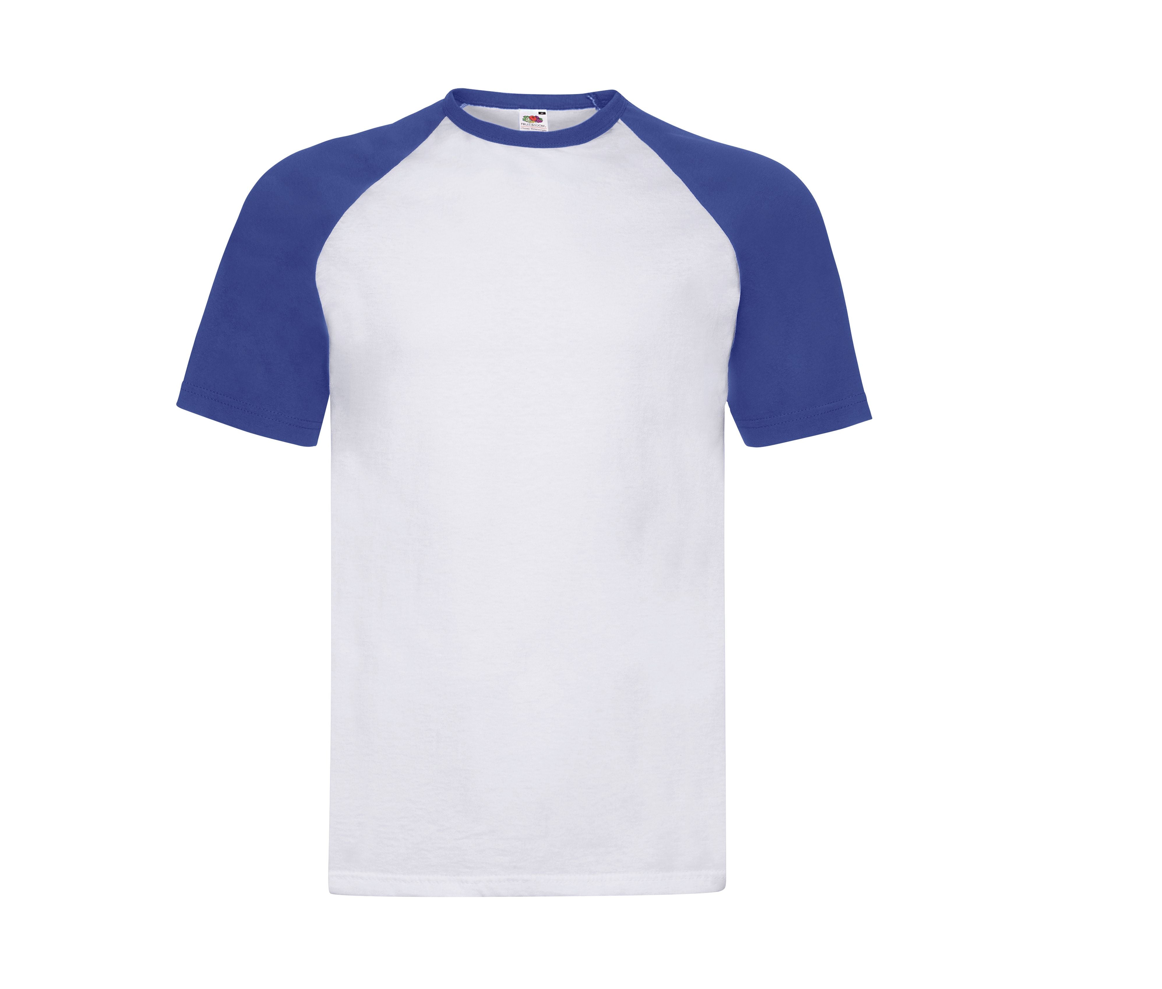 Tee-Shirt Baseball Manches Courtes - White/royal Blue
