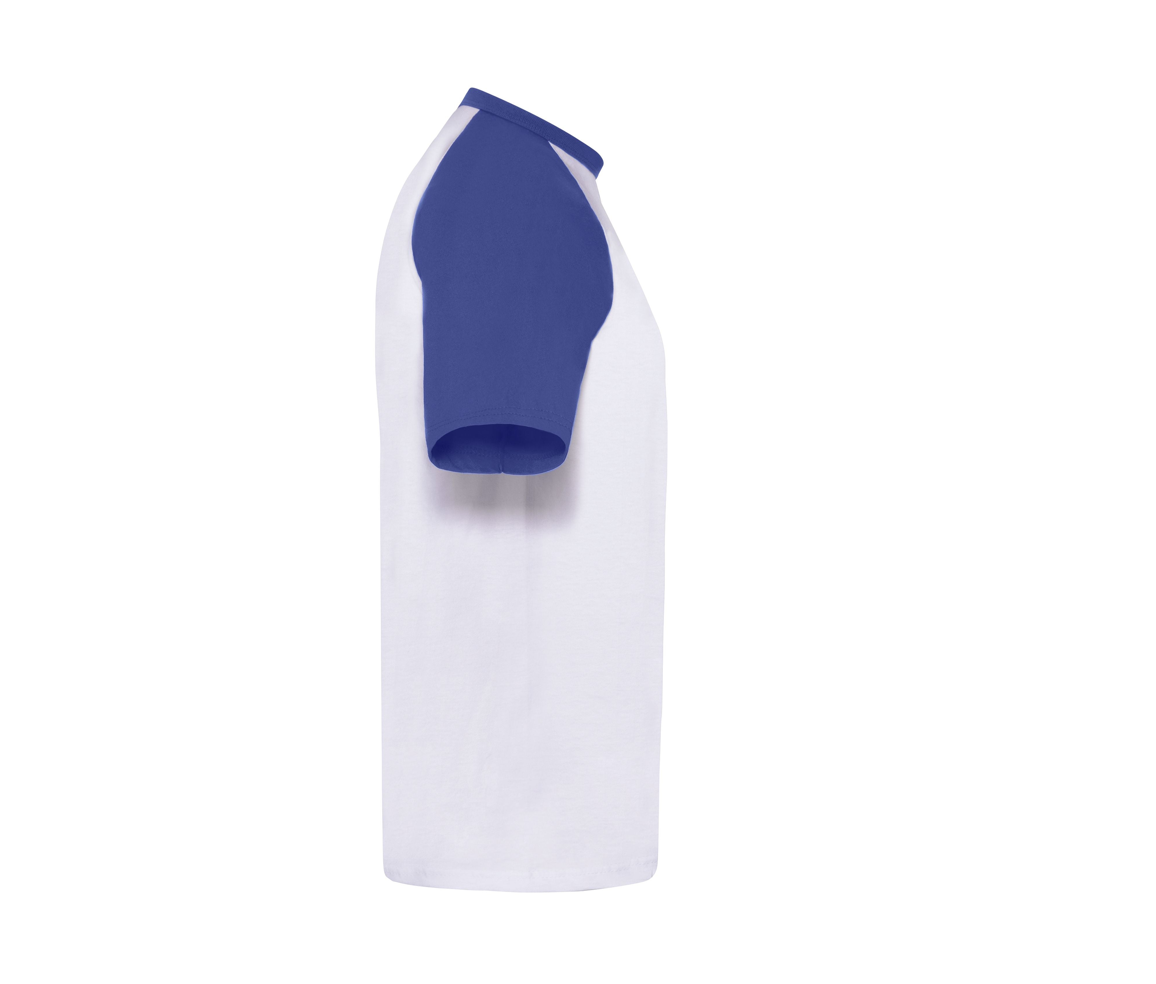 Tee-Shirt Baseball Manches Courtes - White/royal Blue