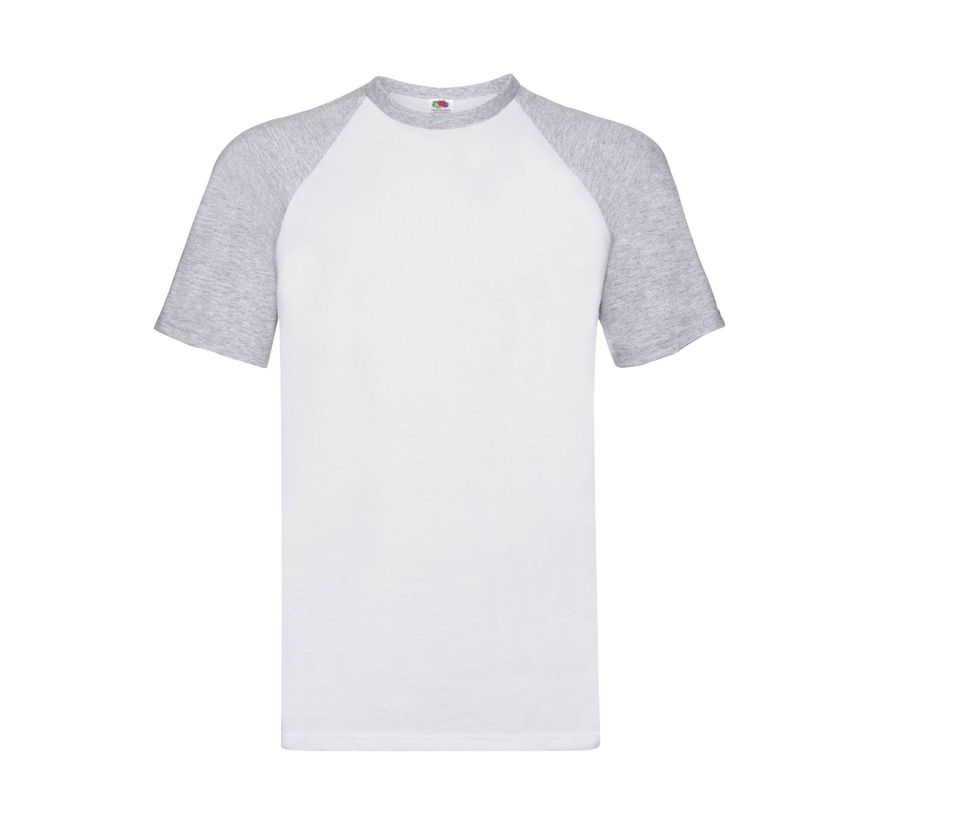 Tee-Shirt Baseball Manches Courtes - White/heather Grey