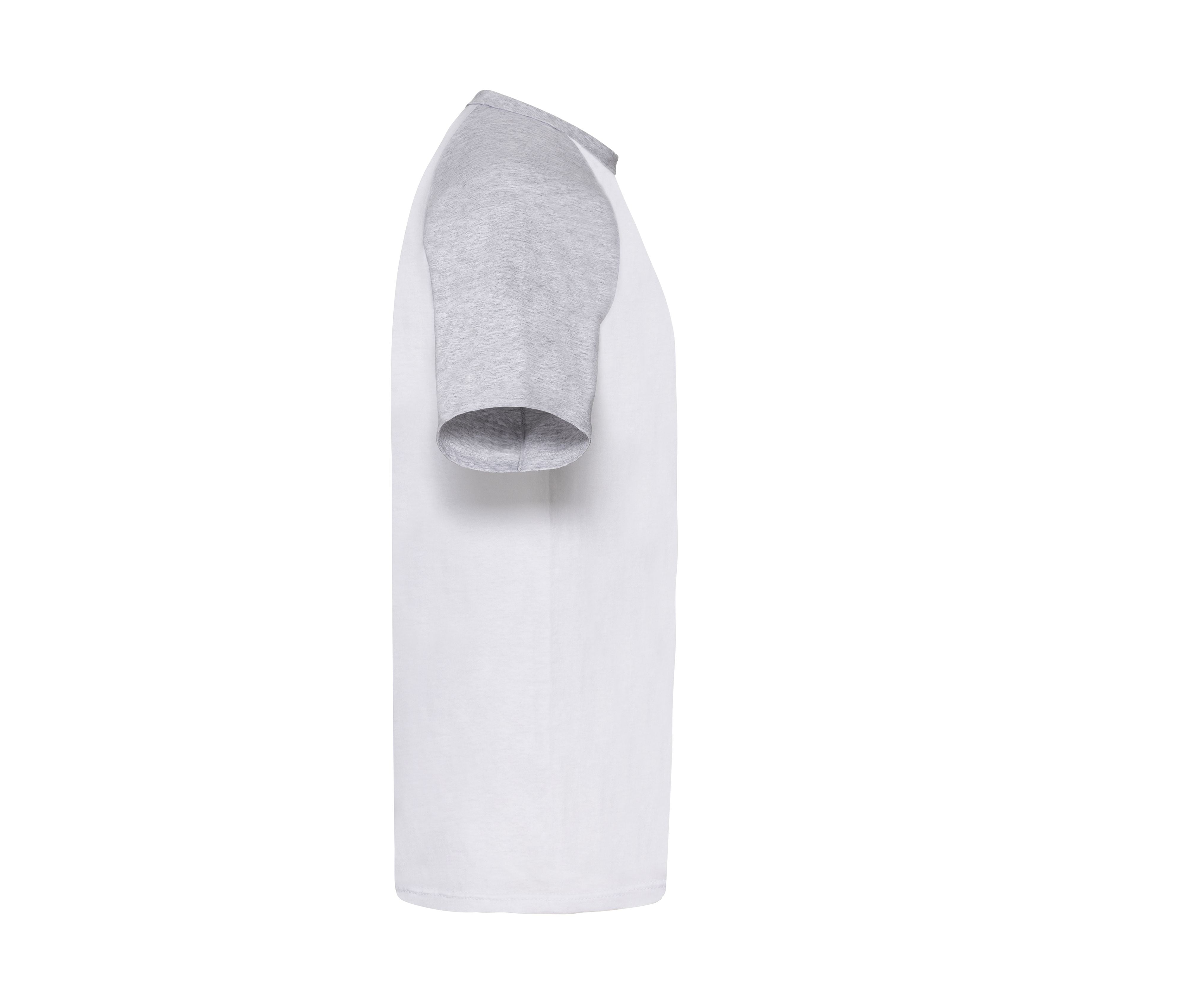 Tee-Shirt Baseball Manches Courtes - White/heather Grey