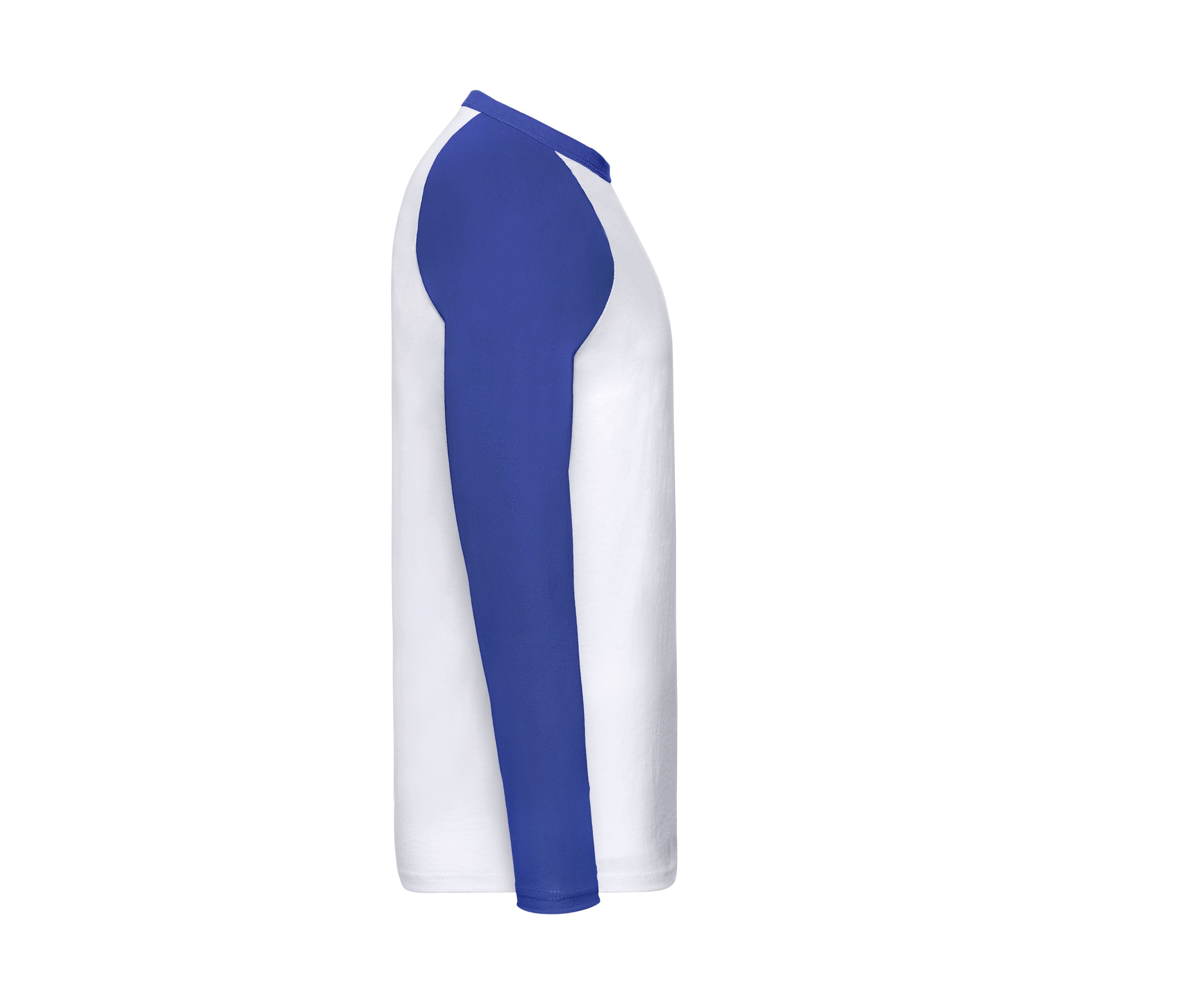 Tee-Shirt Baseball Manches Longues - White/royal Blue