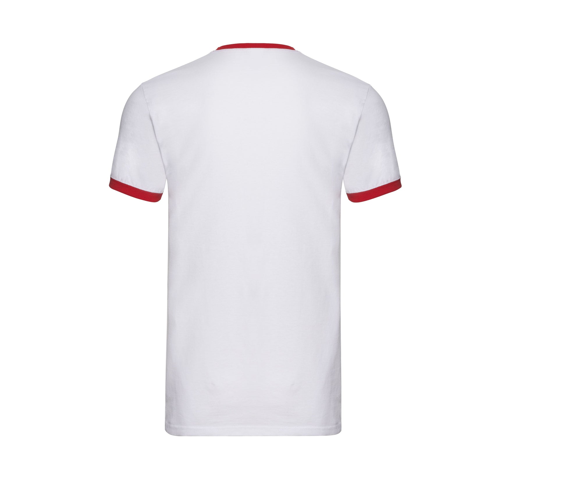 Tee-Shirt Bords Côtes Contraste - White/red