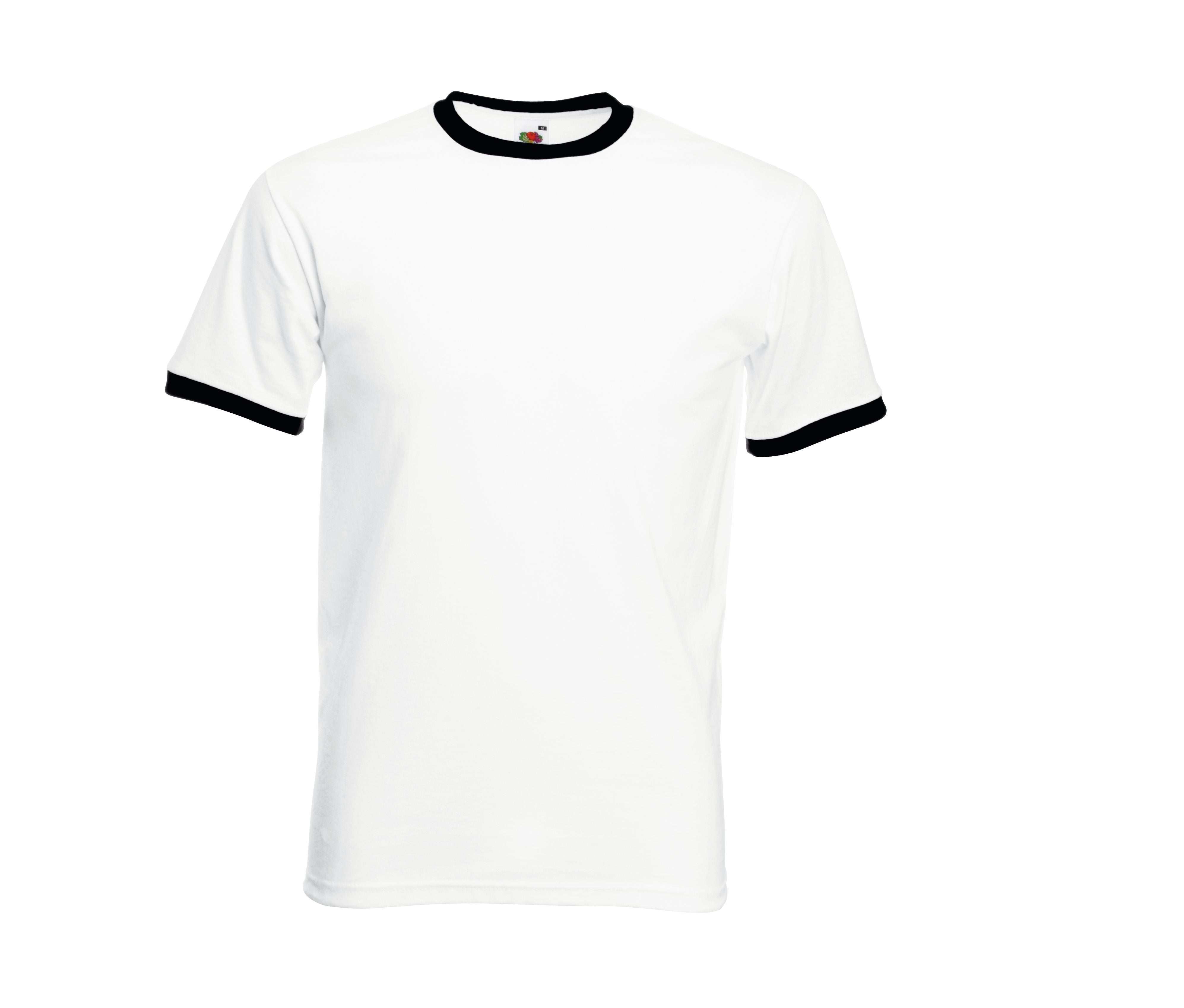 Tee-Shirt Bords Côtes Contraste - White/black