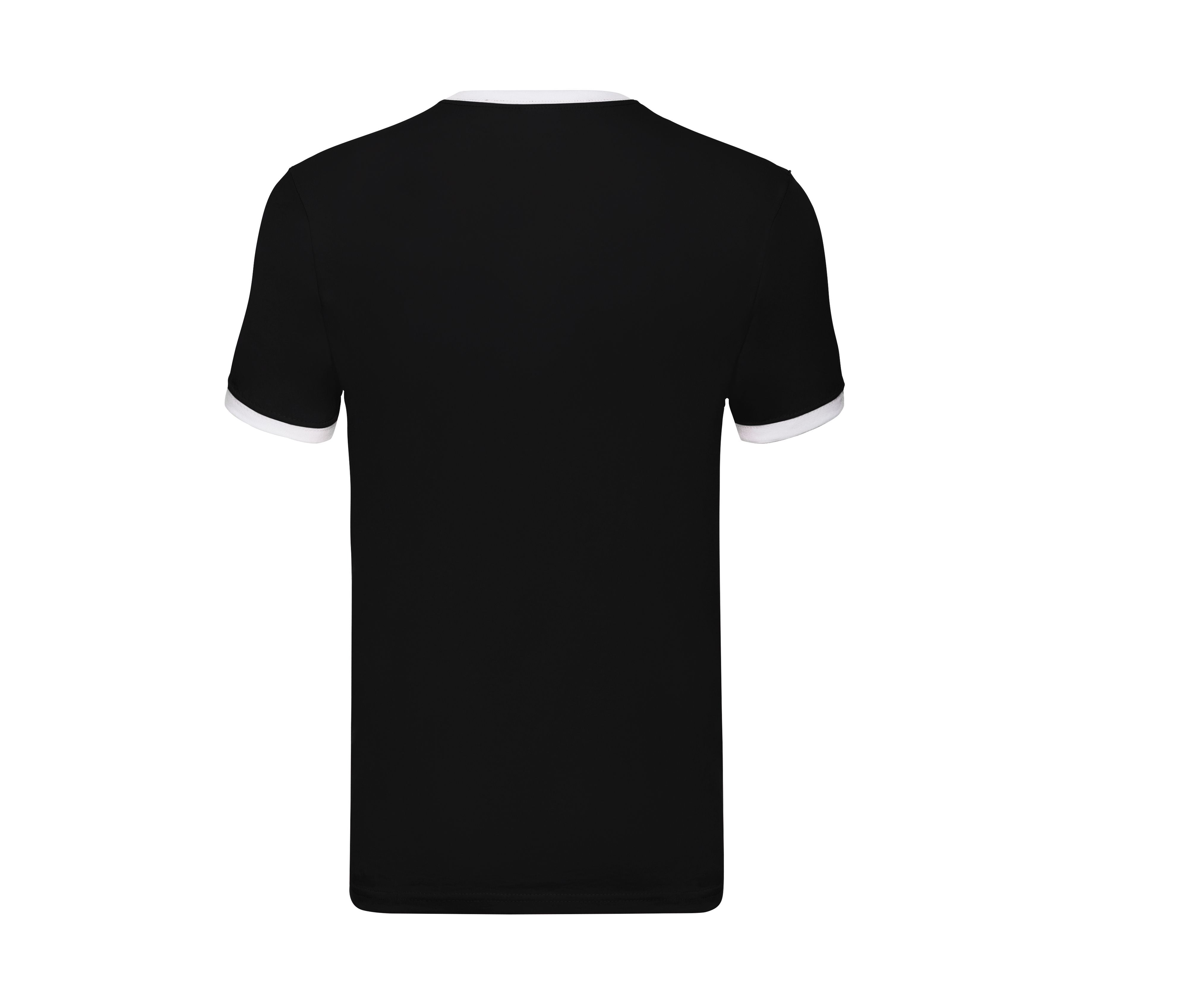 Tee-Shirt Bords Côtes Contraste - Black/white