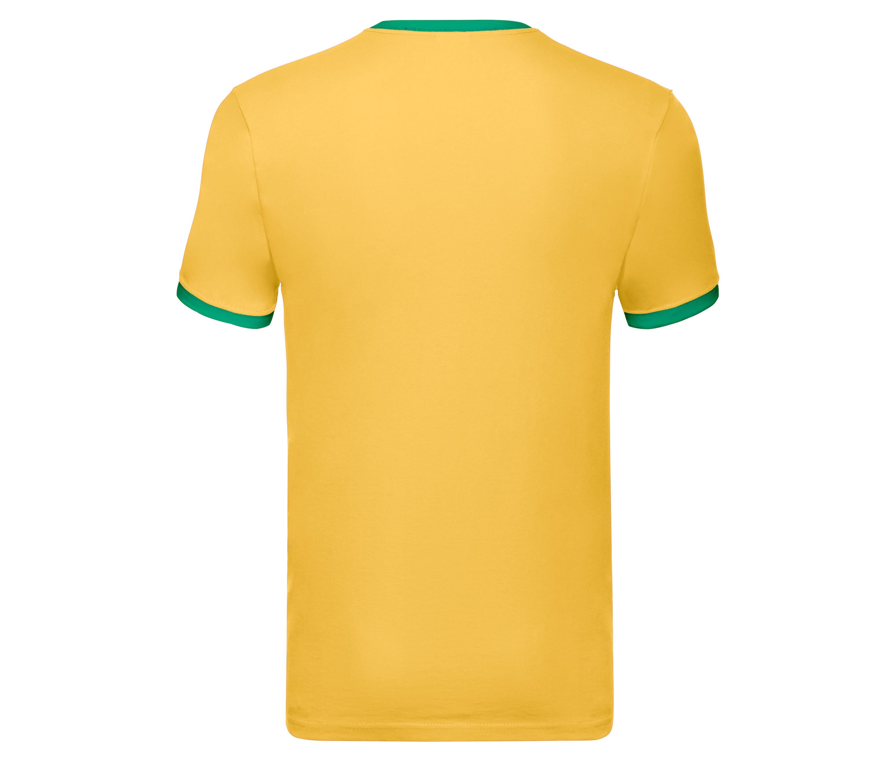 Tee-Shirt Bords Côtes Contraste - Sunflower/kelly Green
