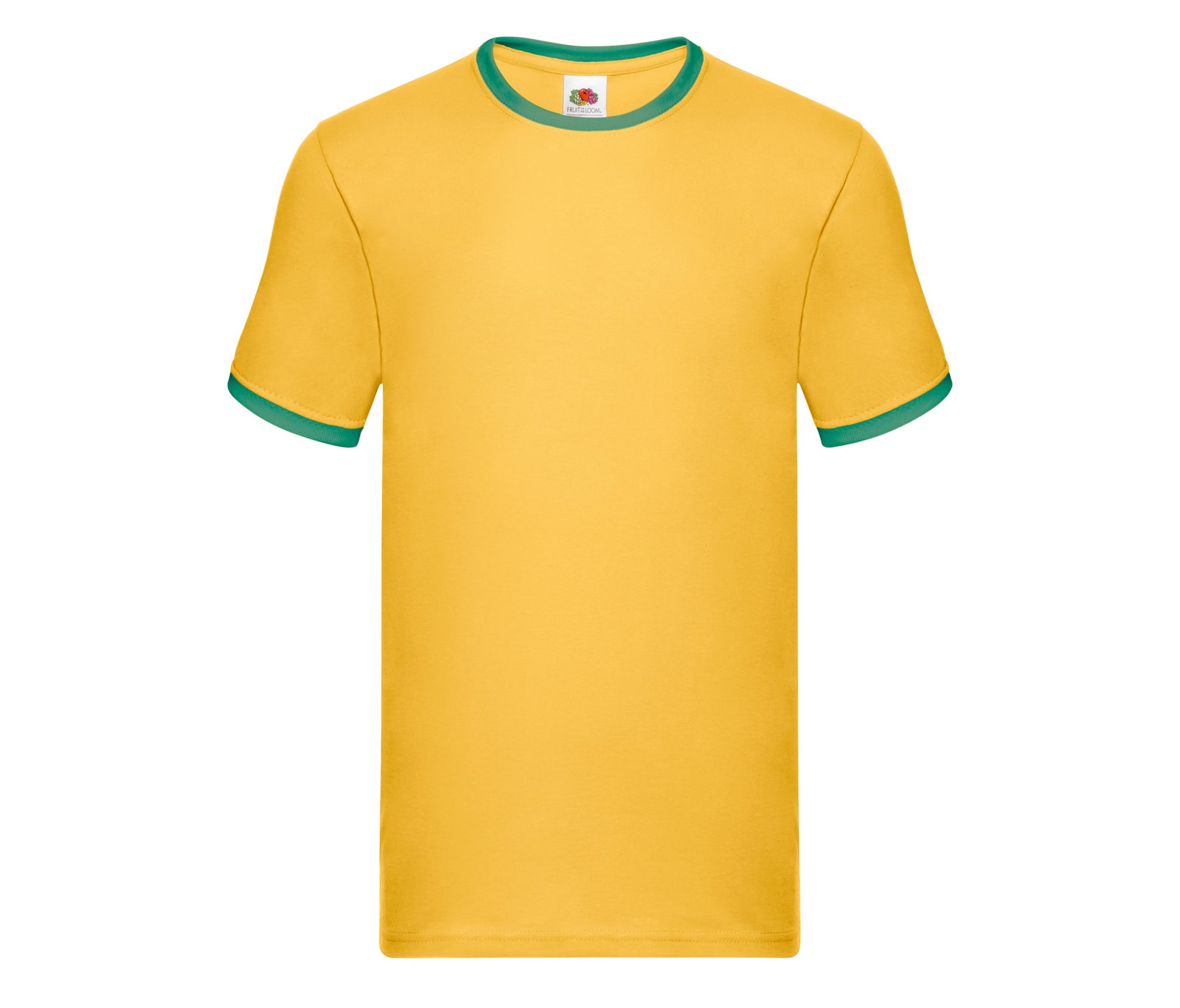 Tee-Shirt Bords Côtes Contraste - Sunflower/kelly Green