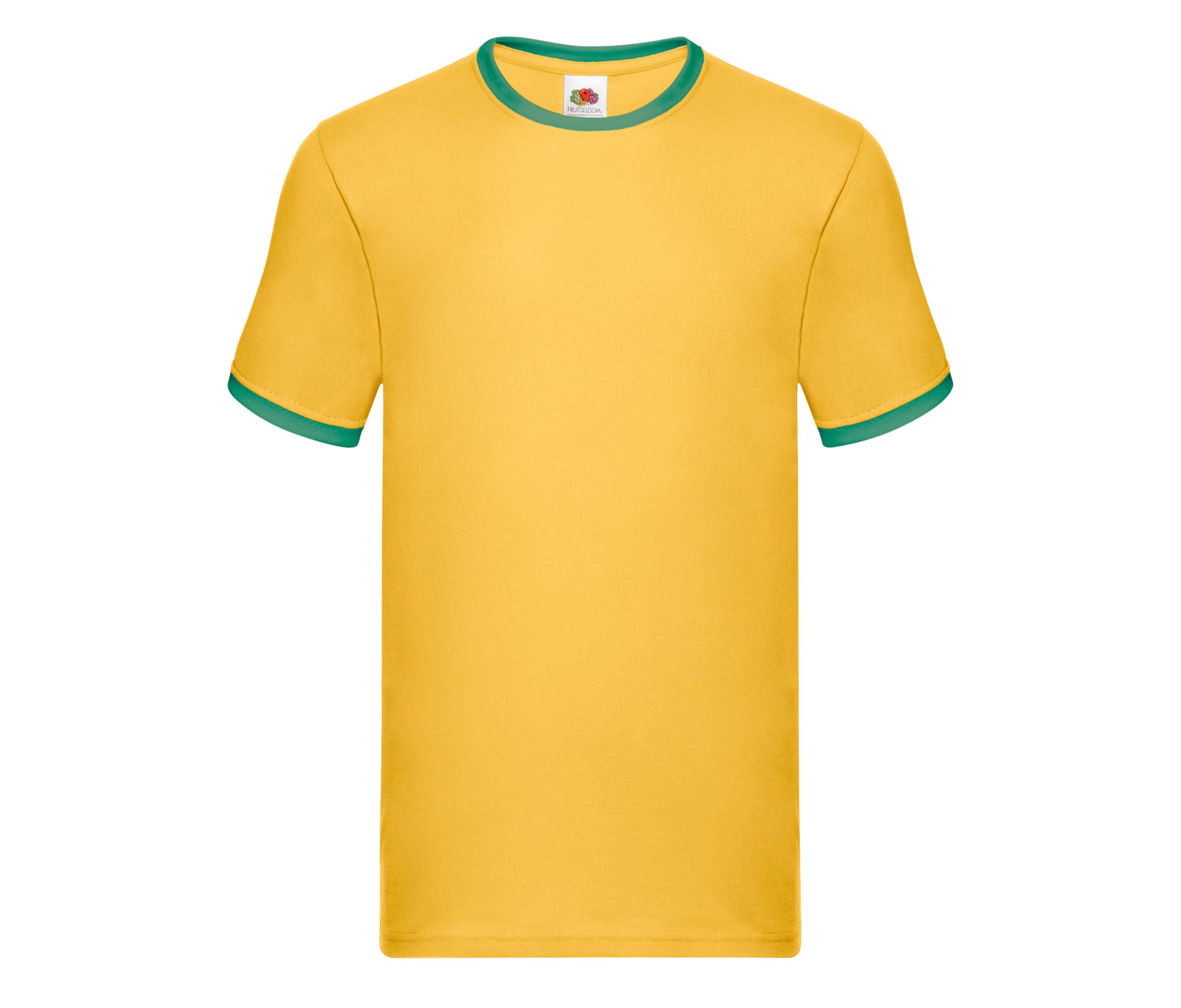 Tee-Shirt Bords Côtes Contraste - Sunflower/kelly Green