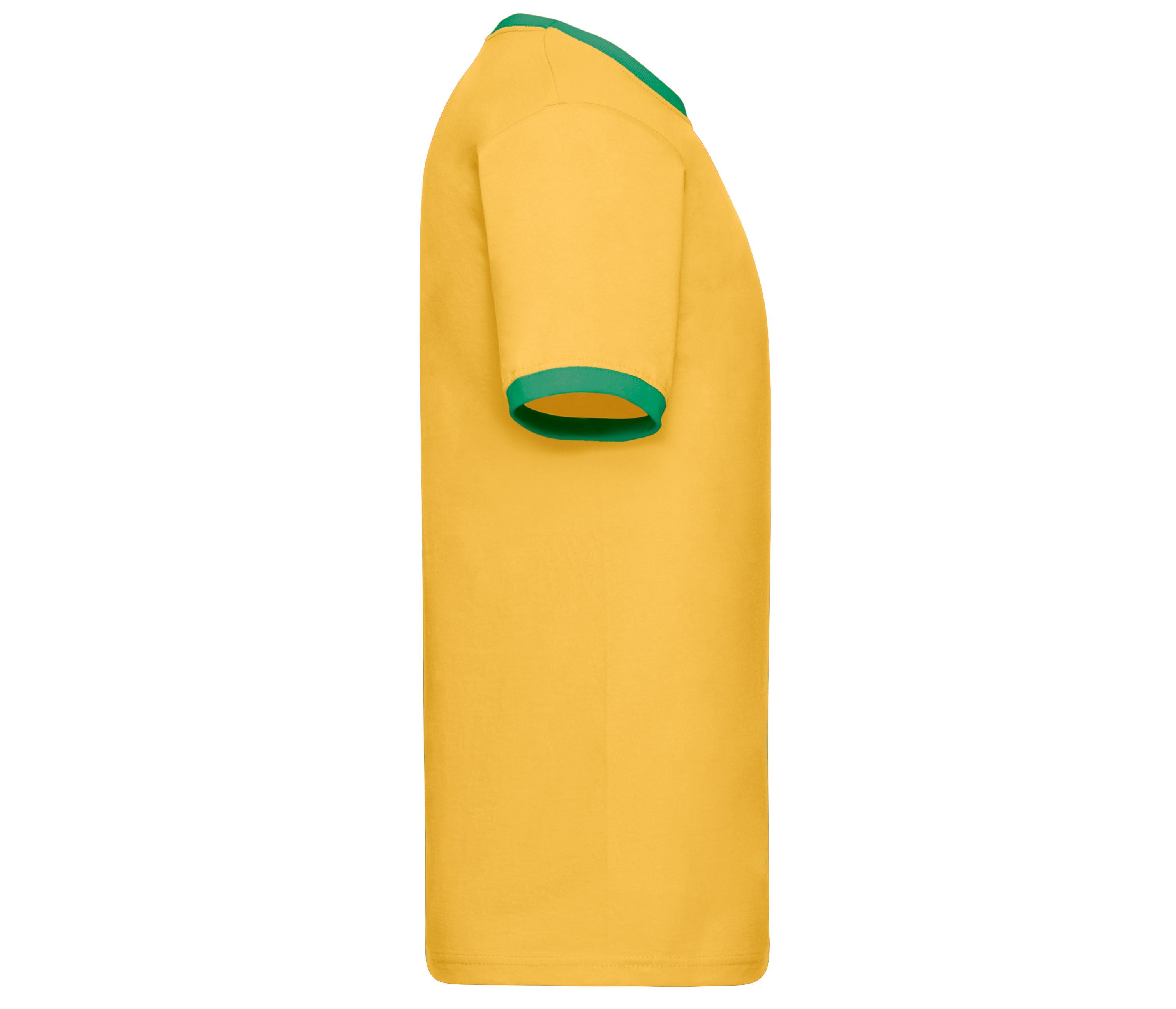Tee-Shirt Bords Côtes Contraste - Sunflower/kelly Green