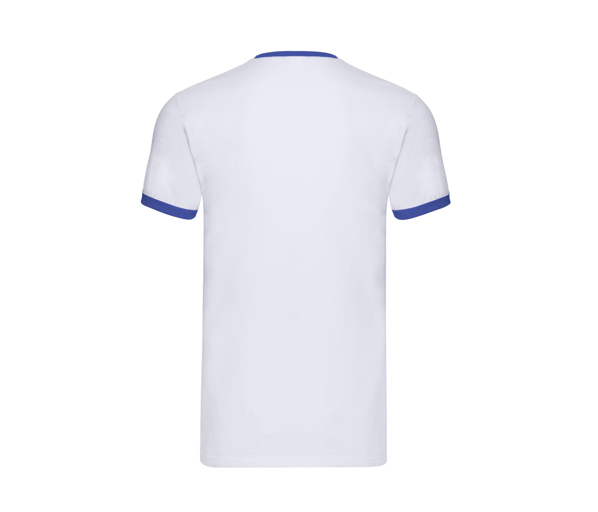 Tee-Shirt Bords Côtes Contraste - White/royal Blue