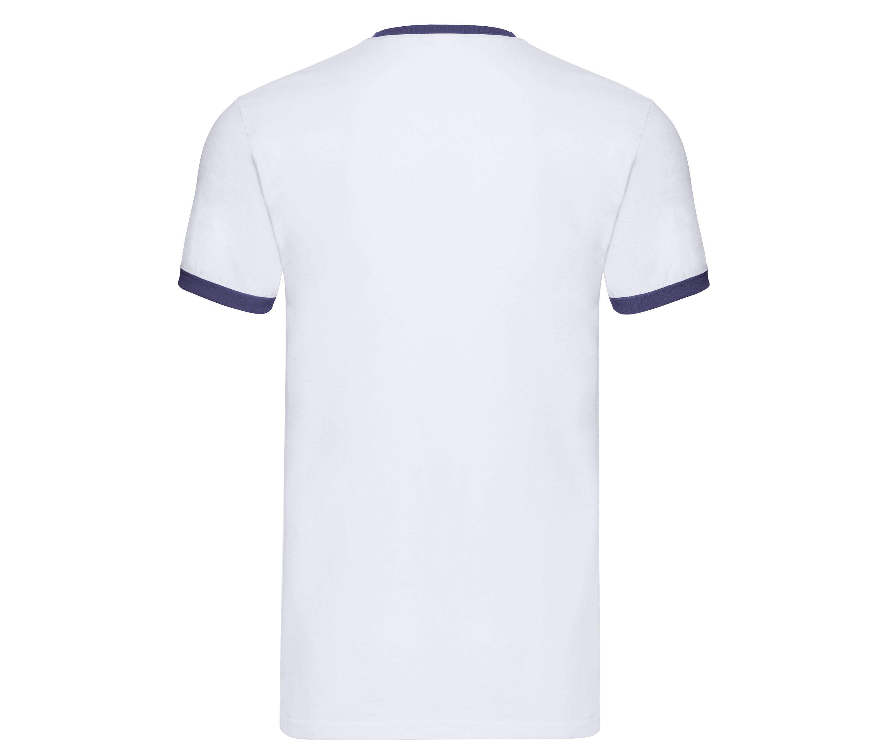 Tee-Shirt Bords Côtes Contraste - White/navy