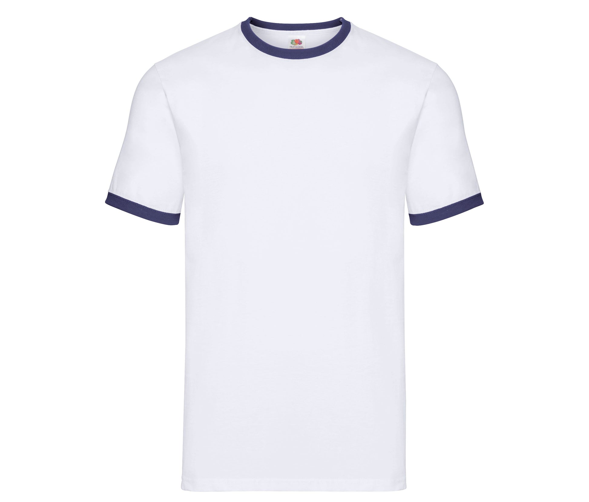 Tee-Shirt Bords Côtes Contraste - White/navy