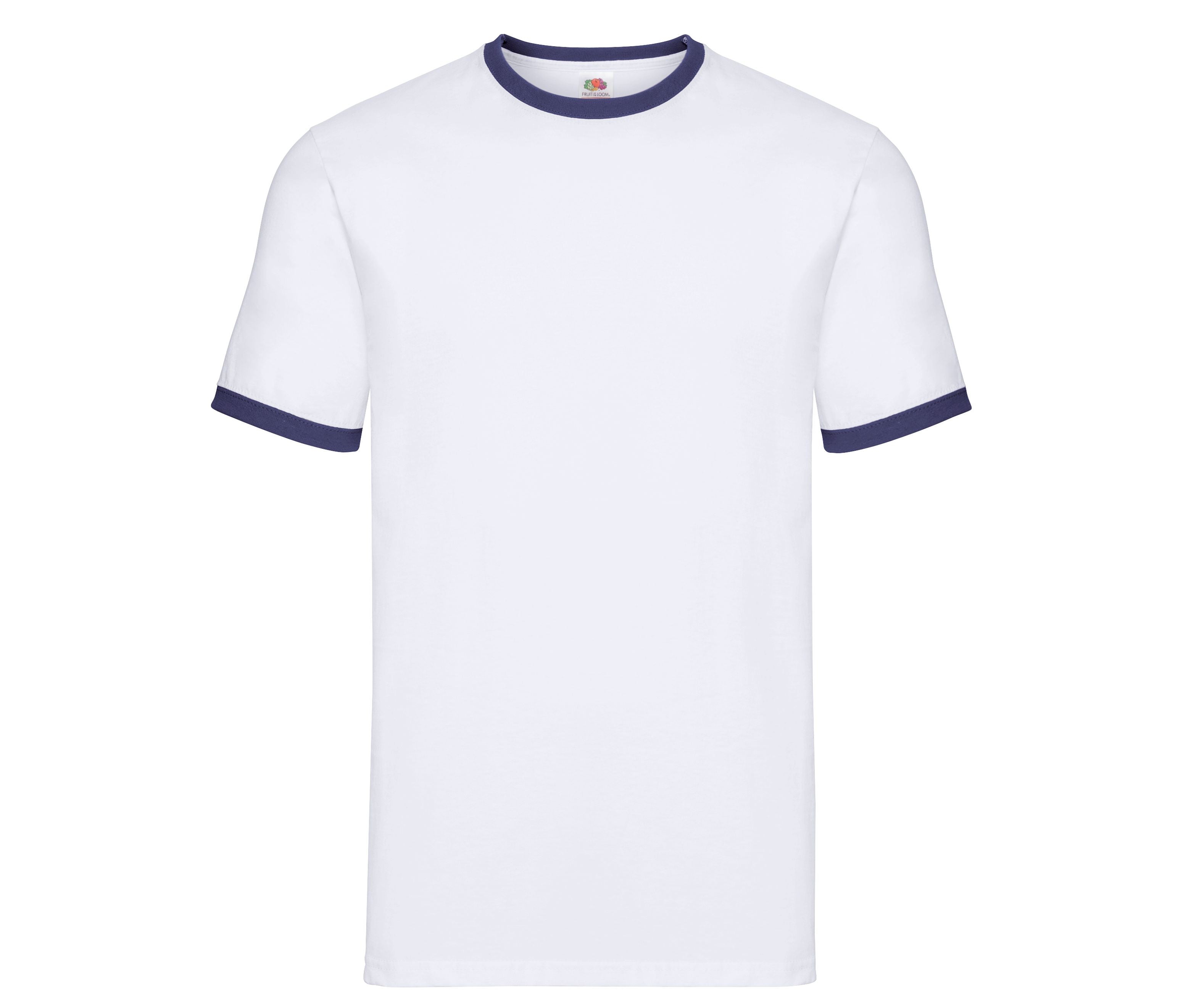 Tee-Shirt Bords Côtes Contraste - White/navy