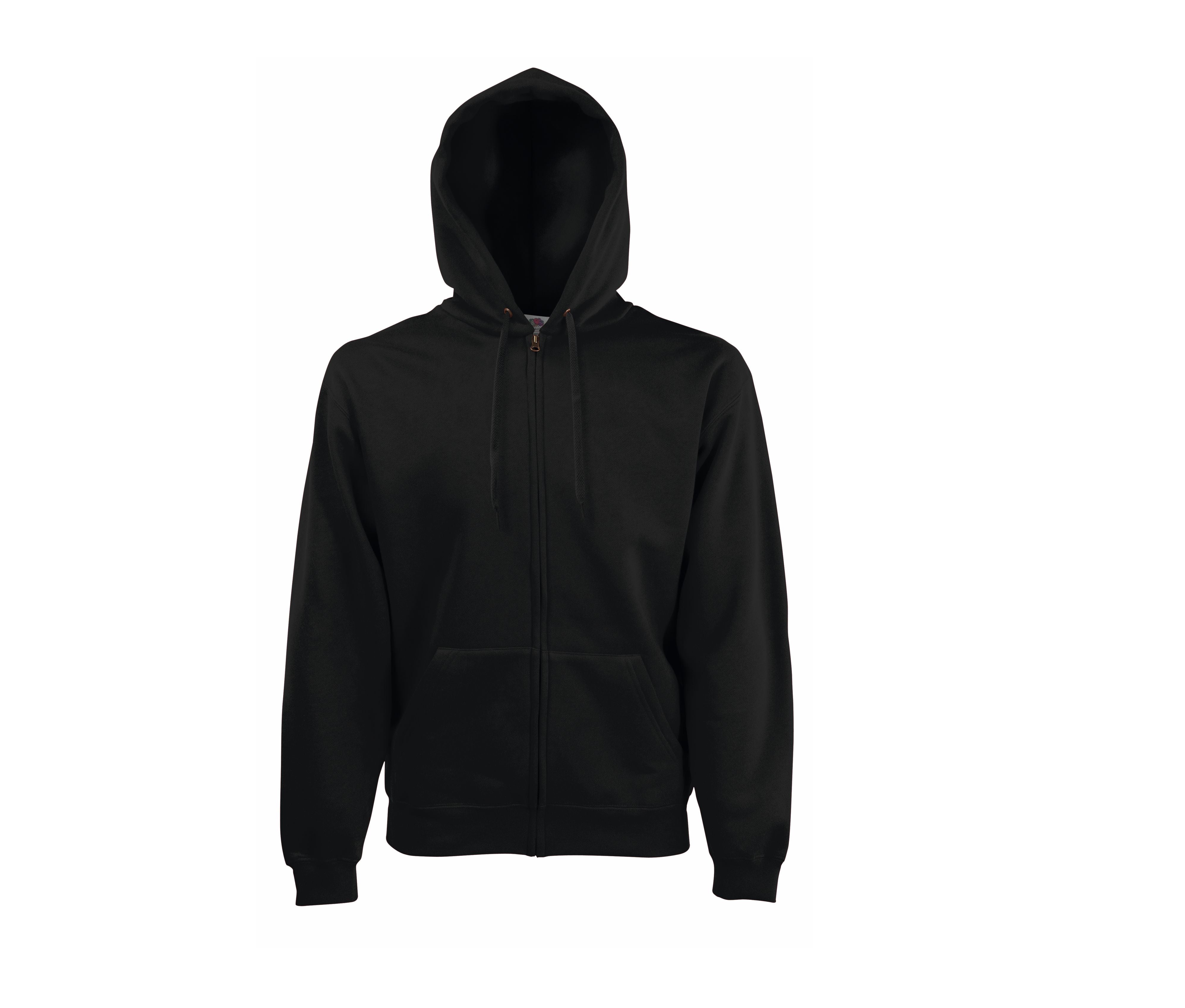 Sweat Capuche Grand Zip 280 - Black