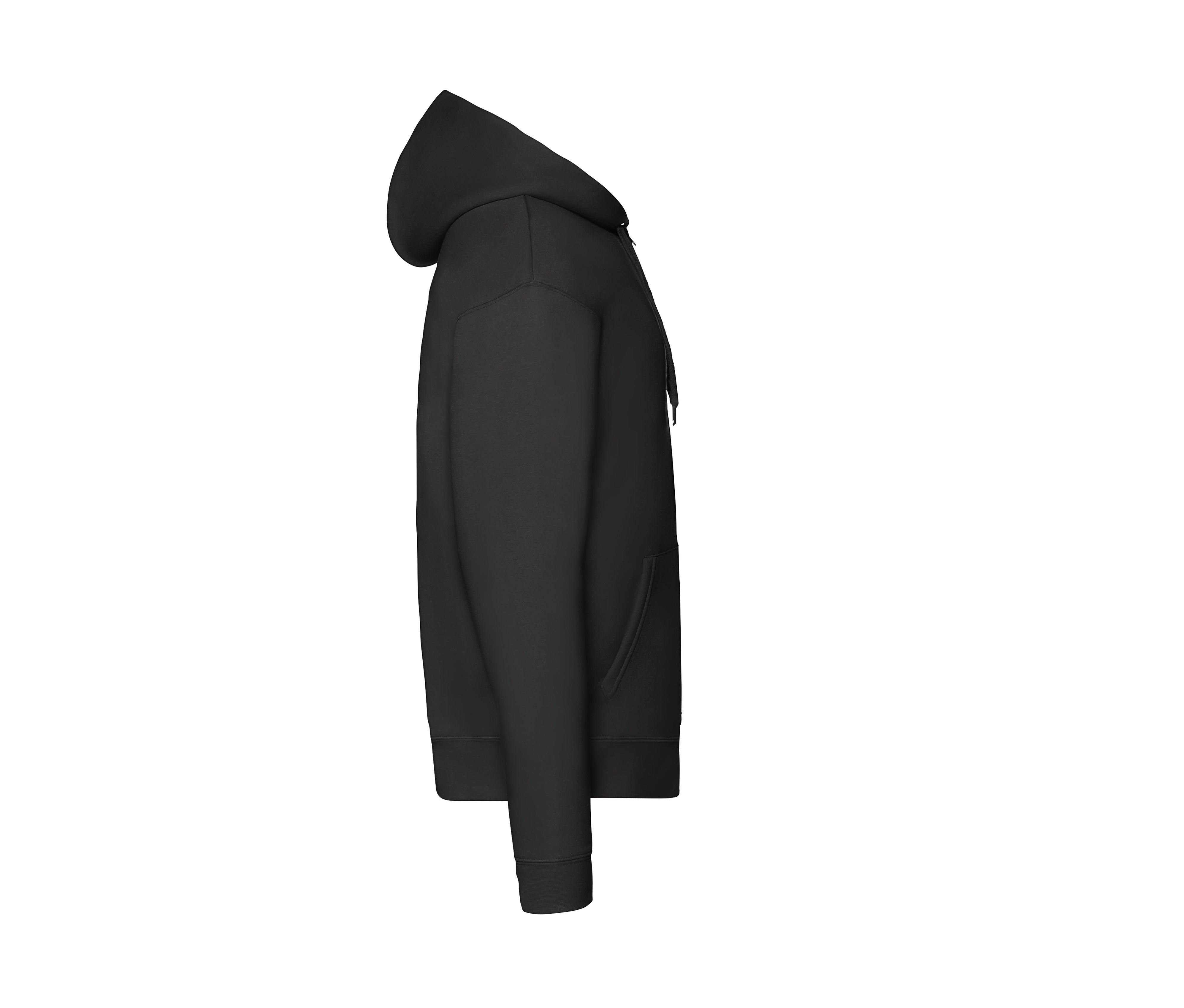 Sweat Capuche Grand Zip 280 - Black