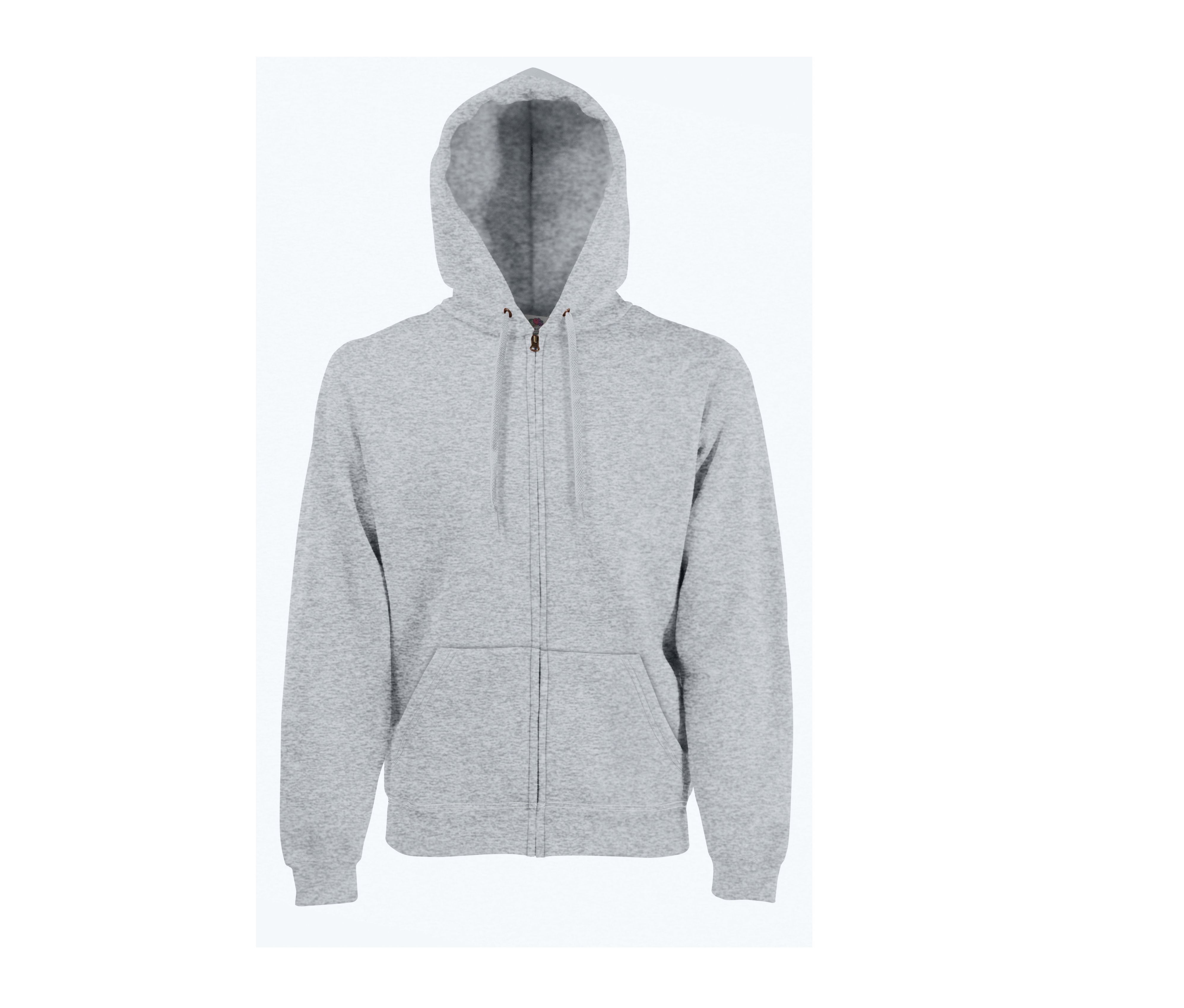 Sweat Capuche Grand Zip 280 - Heather Grey