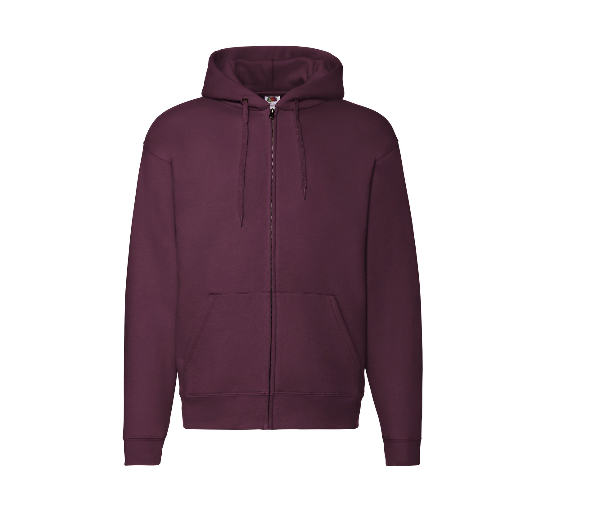 Sweat Capuche Grand Zip 280 - Burgundy