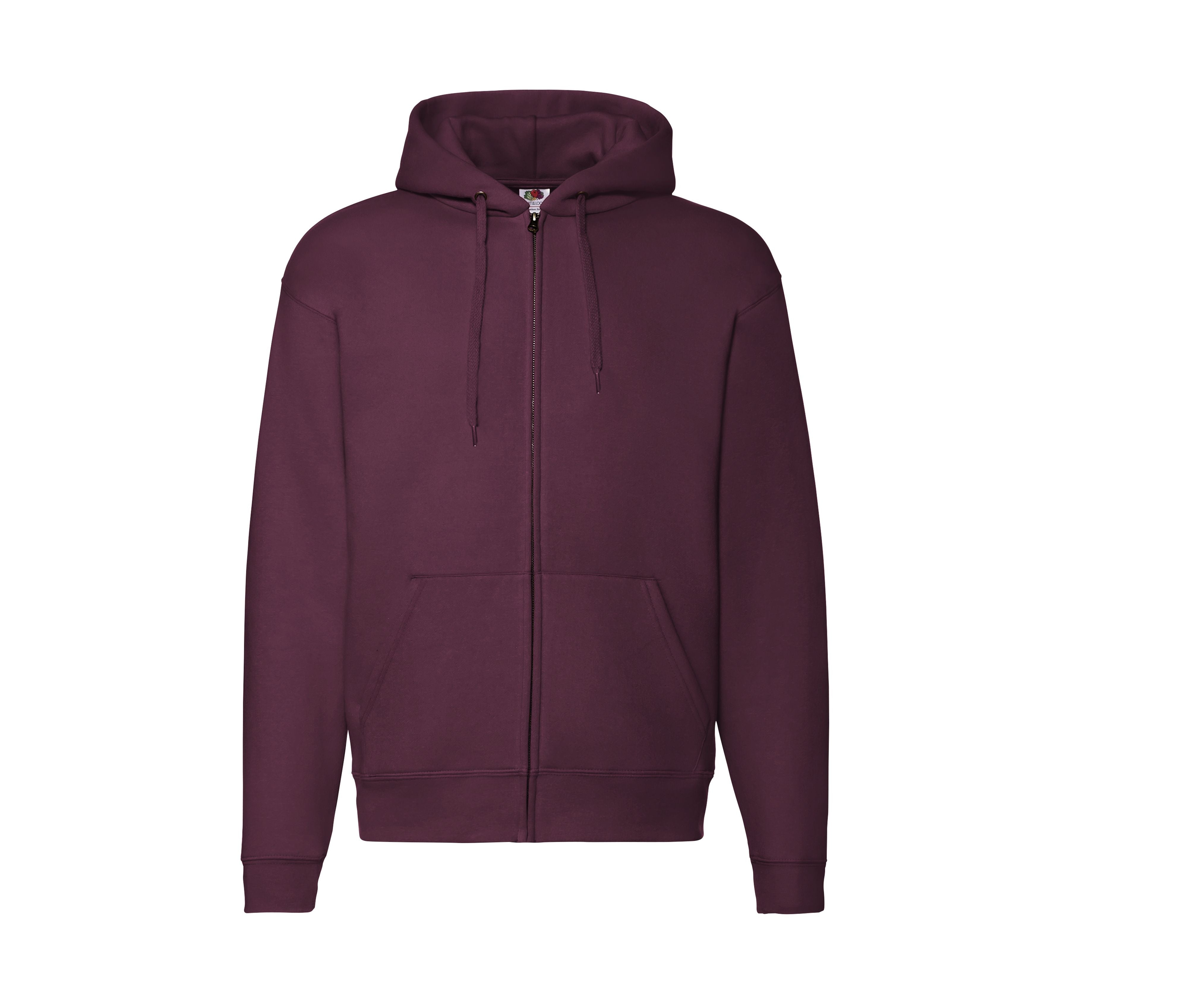 Sweat Capuche Grand Zip 280 - Burgundy