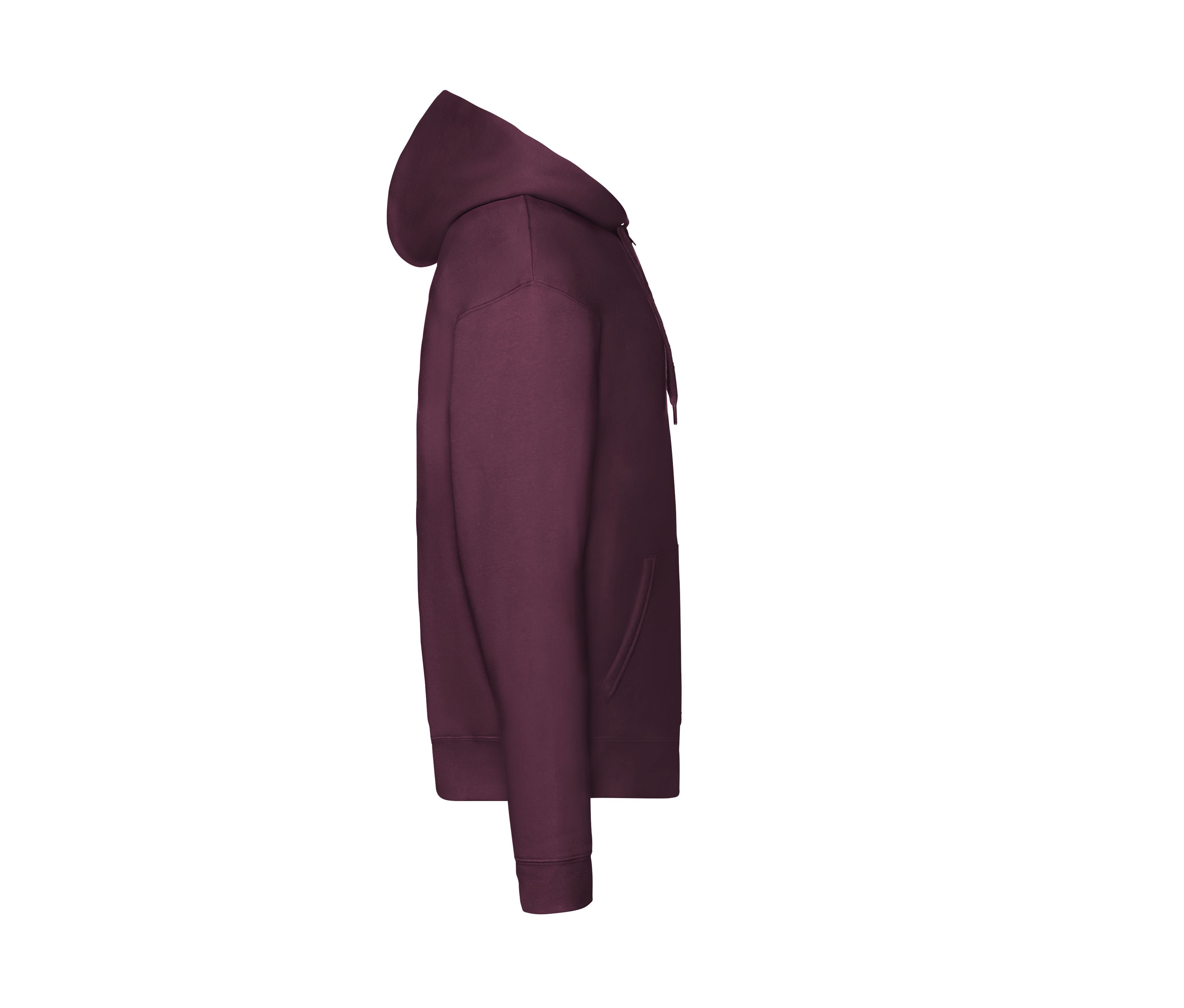 Sweat Capuche Grand Zip 280 - Burgundy