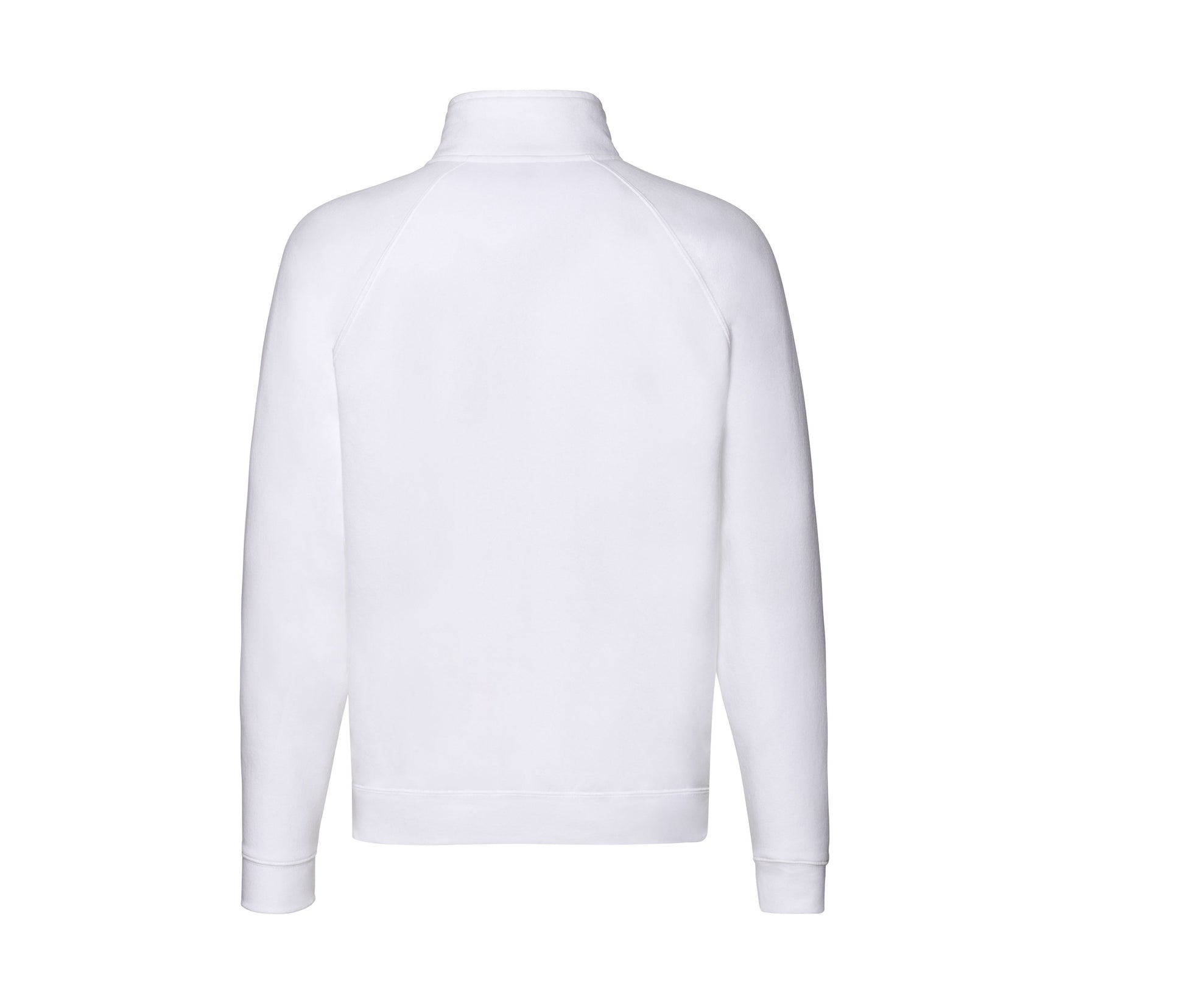 Sweat Manches Raglan Col Zippé - White