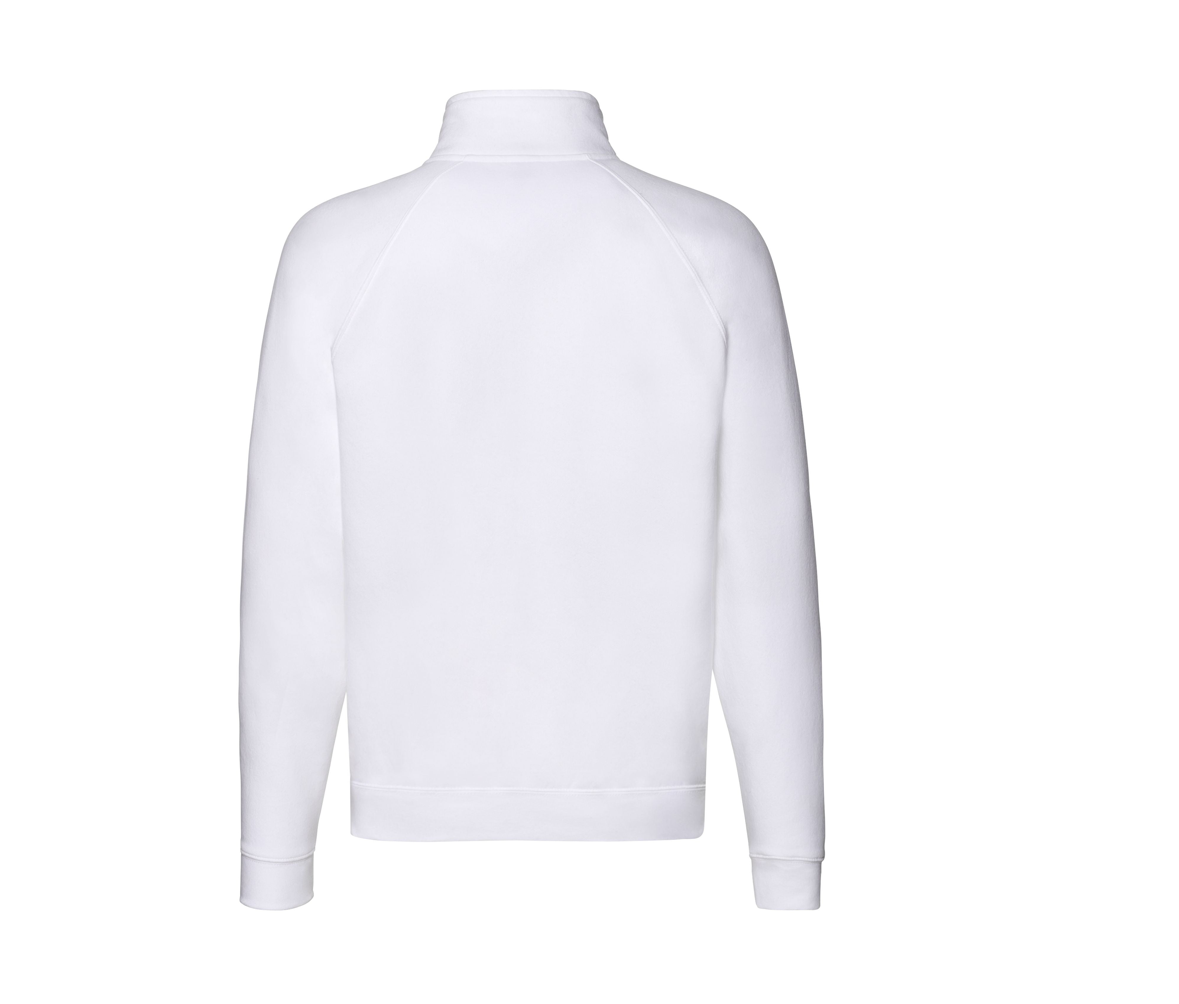 Sweat Manches Raglan Col Zippé - White