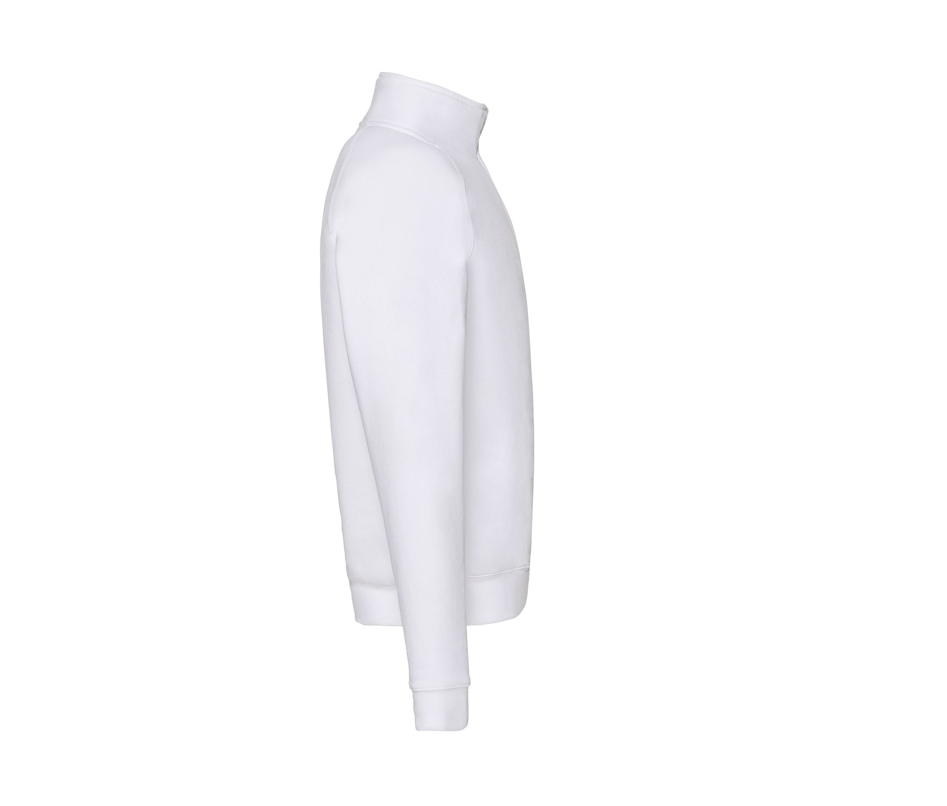 Sweat Manches Raglan Col Zippé - White