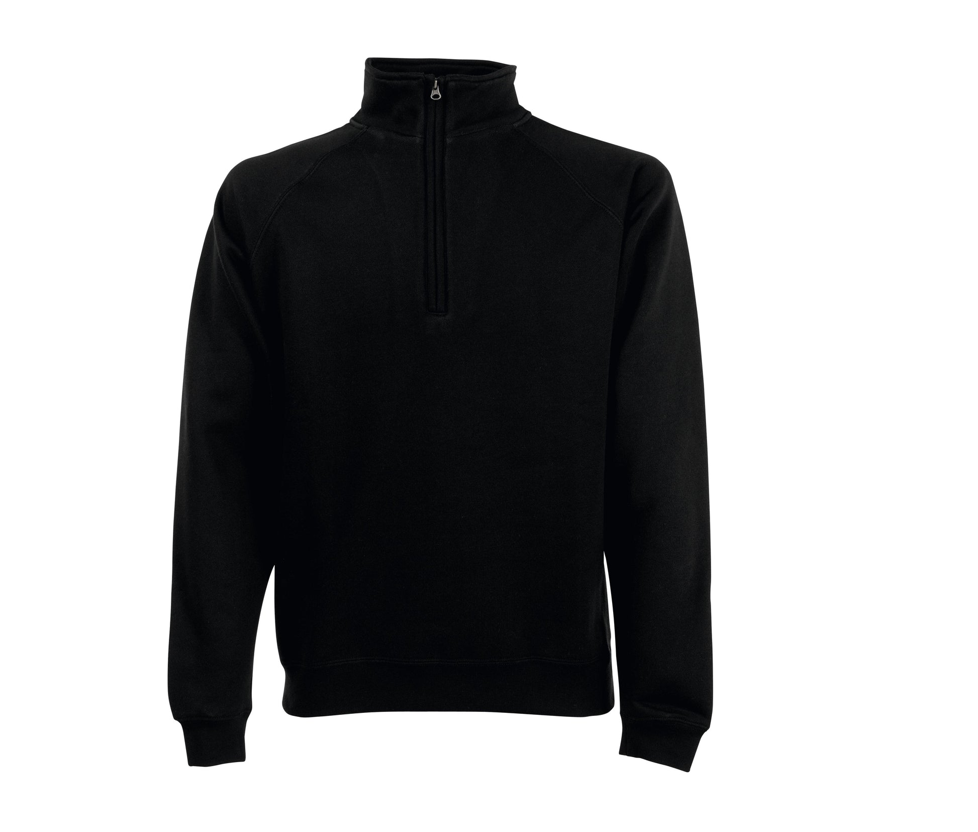 Sweat Manches Raglan Col Zippé - Black