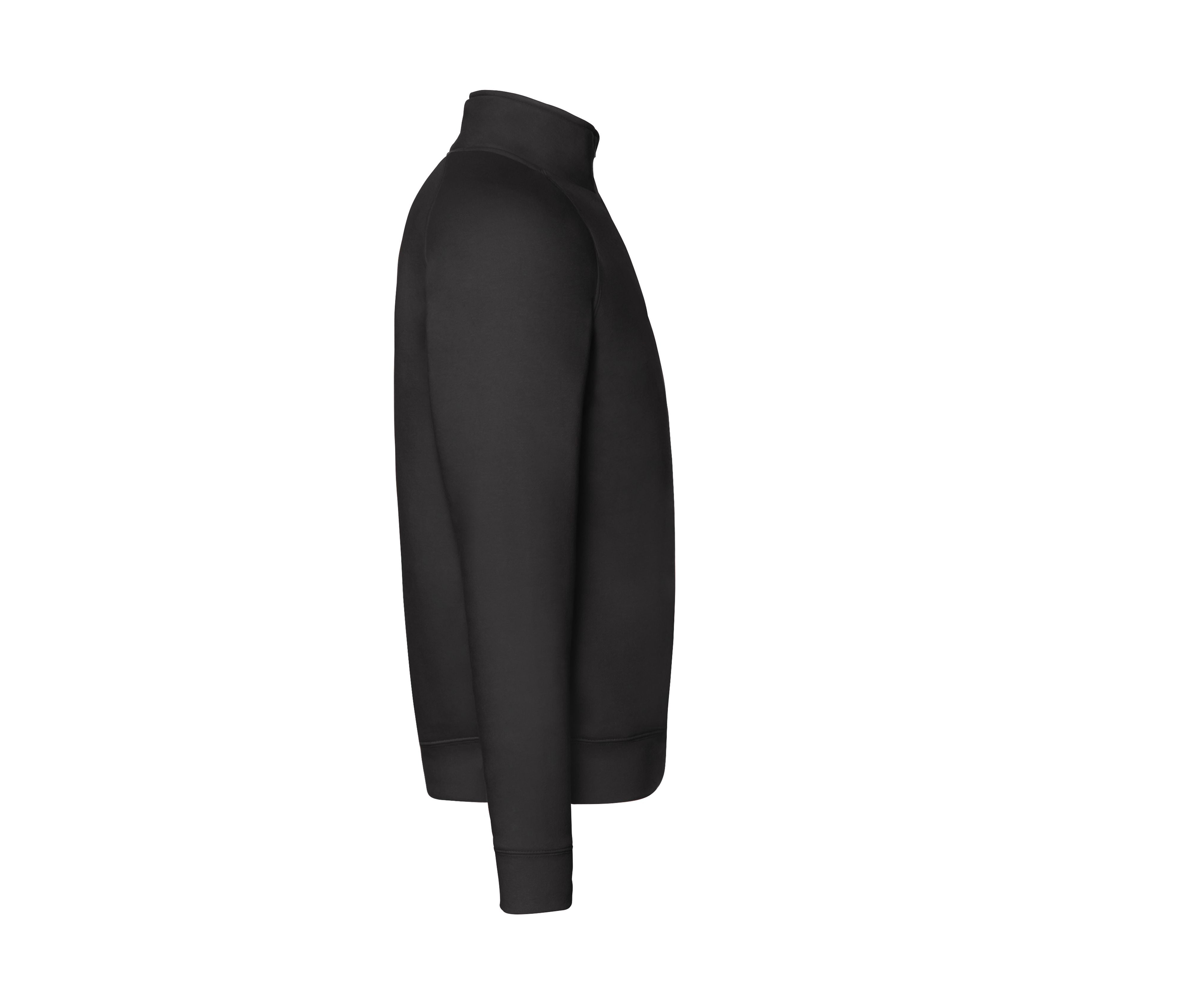 Sweat Manches Raglan Col Zippé - Black