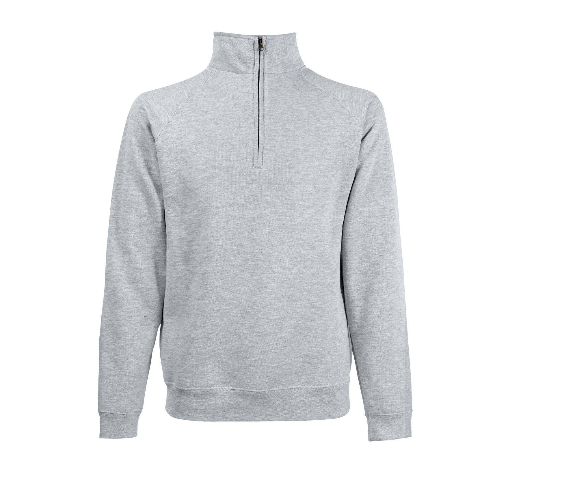 Sweat Manches Raglan Col Zippé - Heather Grey