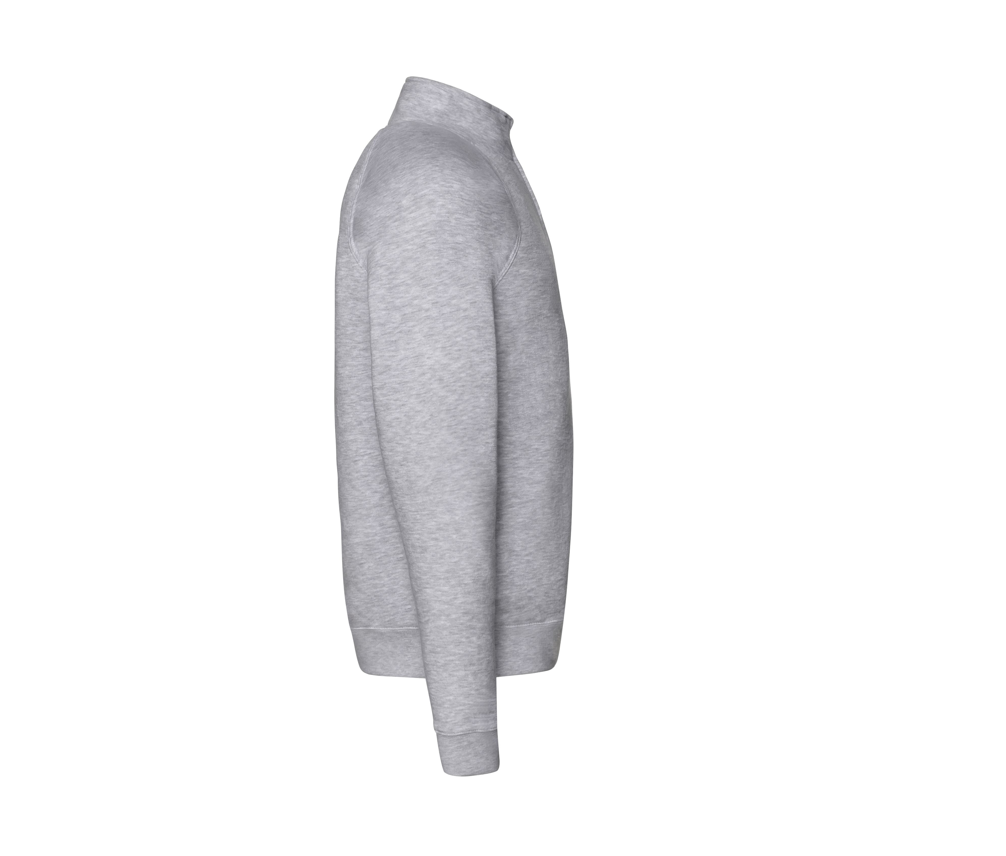 Sweat Manches Raglan Col Zippé - Heather Grey