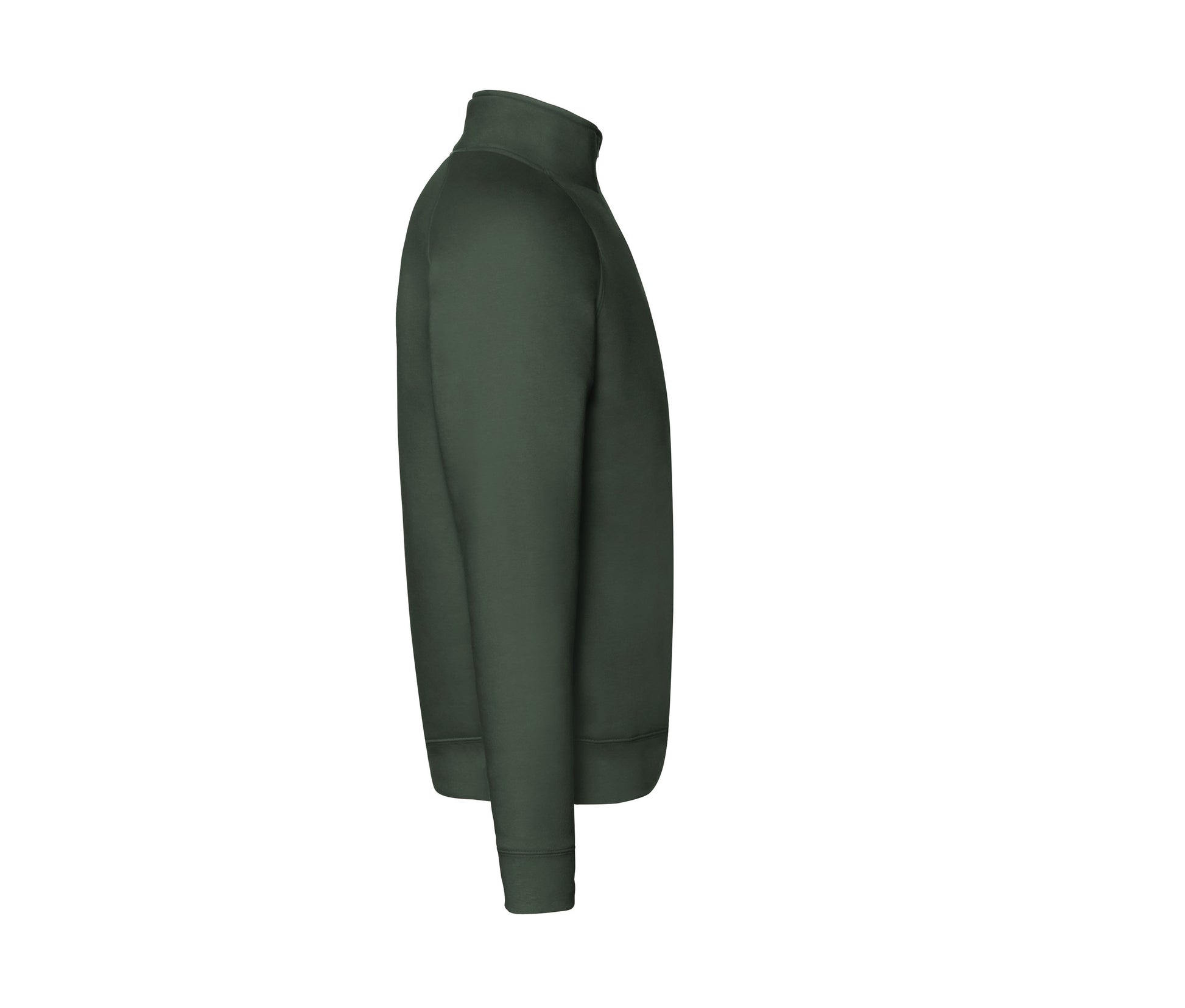 Sweat Manches Raglan Col Zippé - Bottle Green